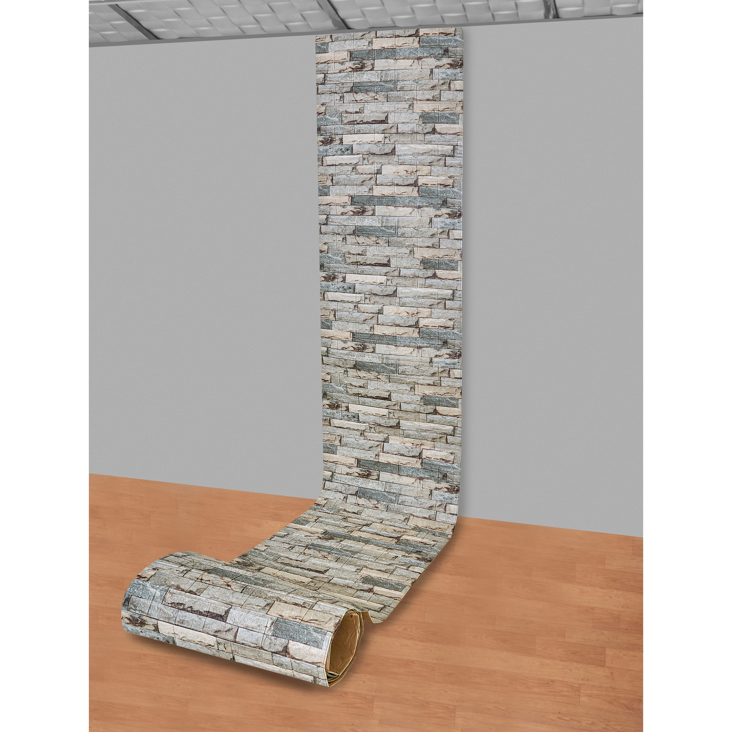Изображение товара Панель ПВХ Lako decor Каменная кладка 6000x700мм 4.2м² 1шт серый
