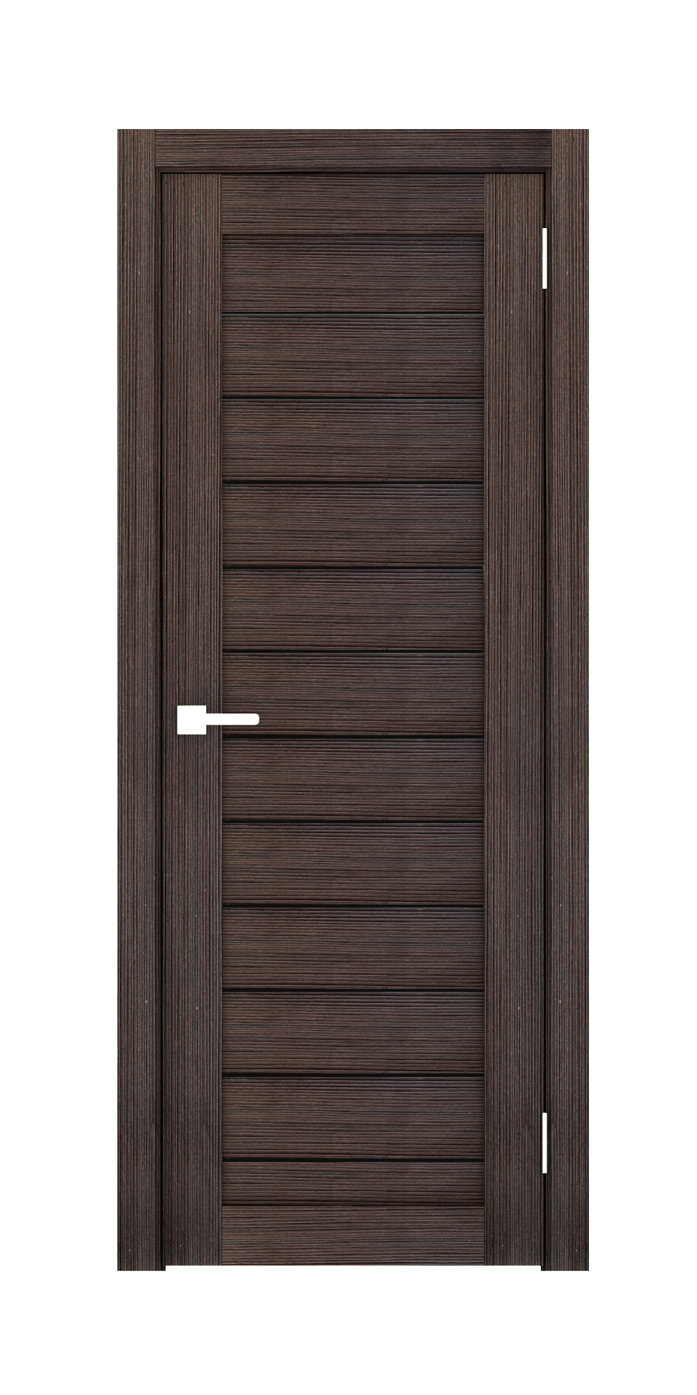 Изображение товара Комплект межкомнатной двери Лесма Стиль Рондо 20 70x200 см пленка ПВХ отделка стеклом black star цвет эковенге с коробом и наличниками