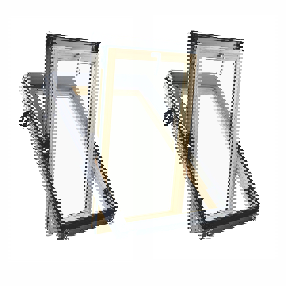 Изображение товара Мансардное окно деревянное утепленное Roto Designo R69G H200 140x74см двухкамерный