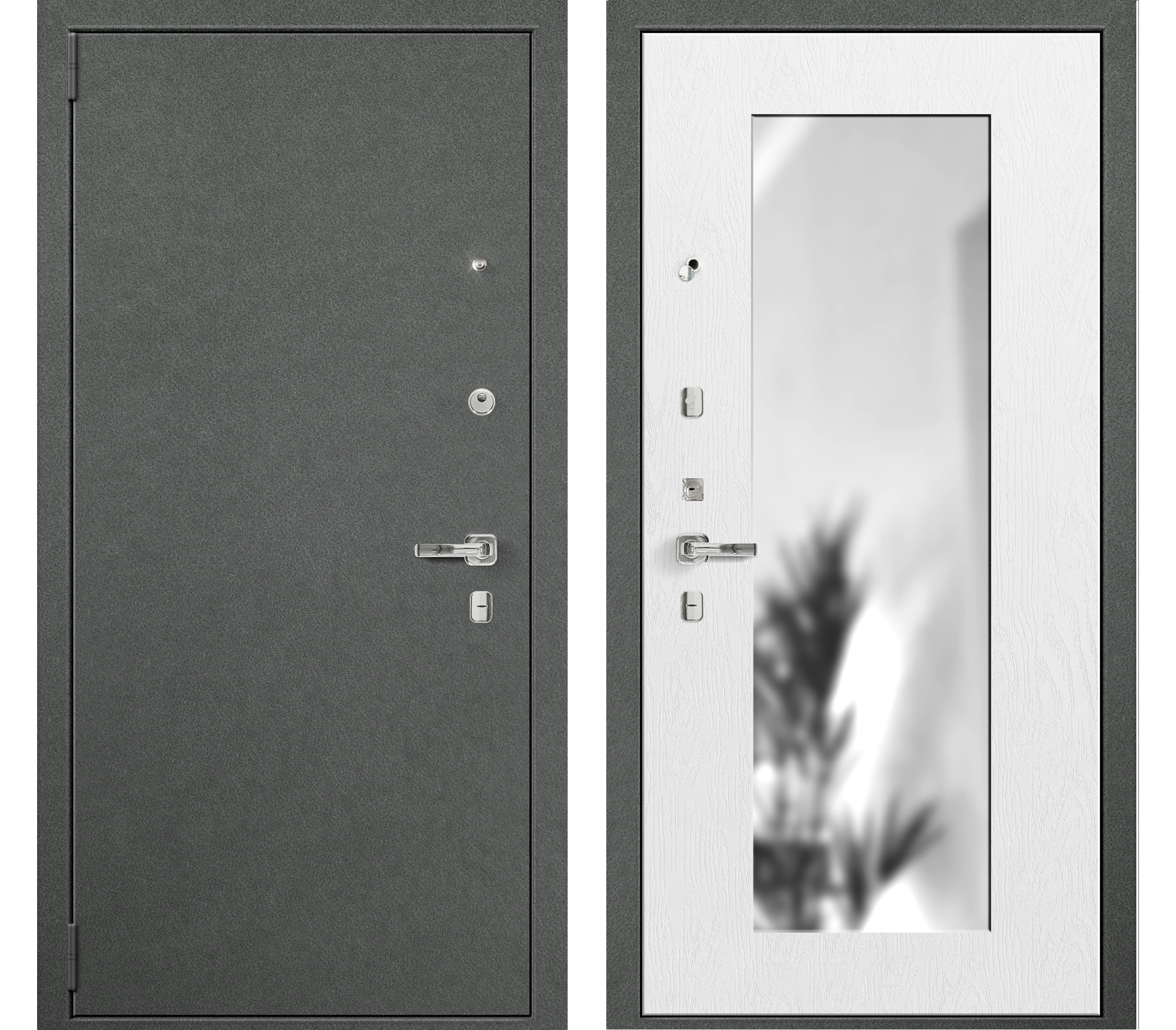 Изображение товара Входная дверь Амега Комфорт Лайт 2 205x80 левый Дуб Белый