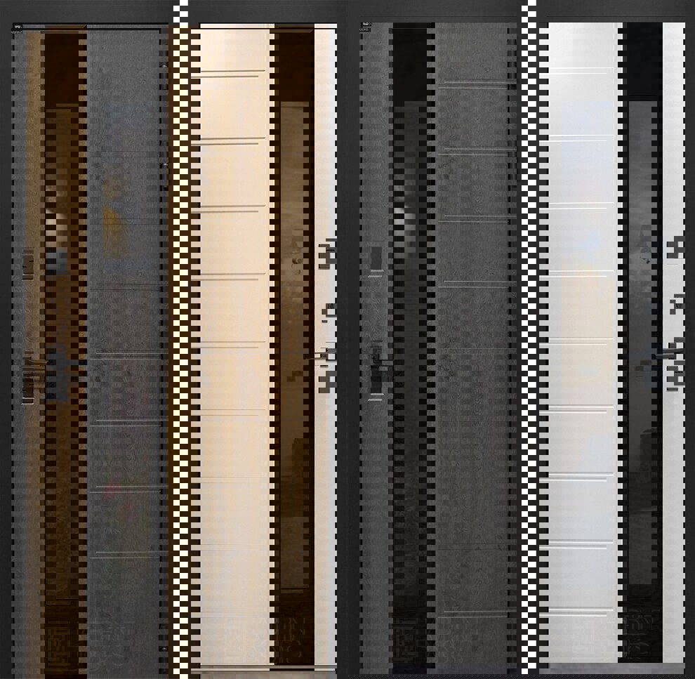 Изображение товара Входная дверь Лабиринт Норд - правый, 205x96 см, вайнерит Нуссбаум/белый, 3 контура уплотнения