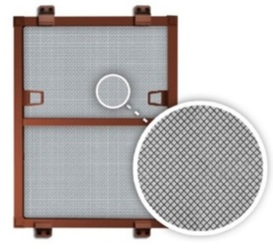 Изображение товара Москитная сетка Антимошка 75x150см серая коричневый профиль