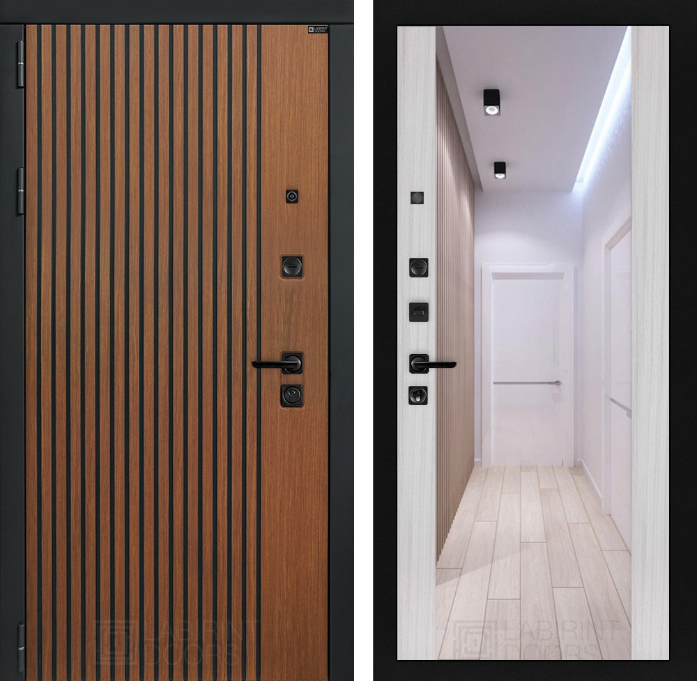 Изображение товара Входная дверь Labirintdoors Шторм 205x88см с зеркалом, левое открывание