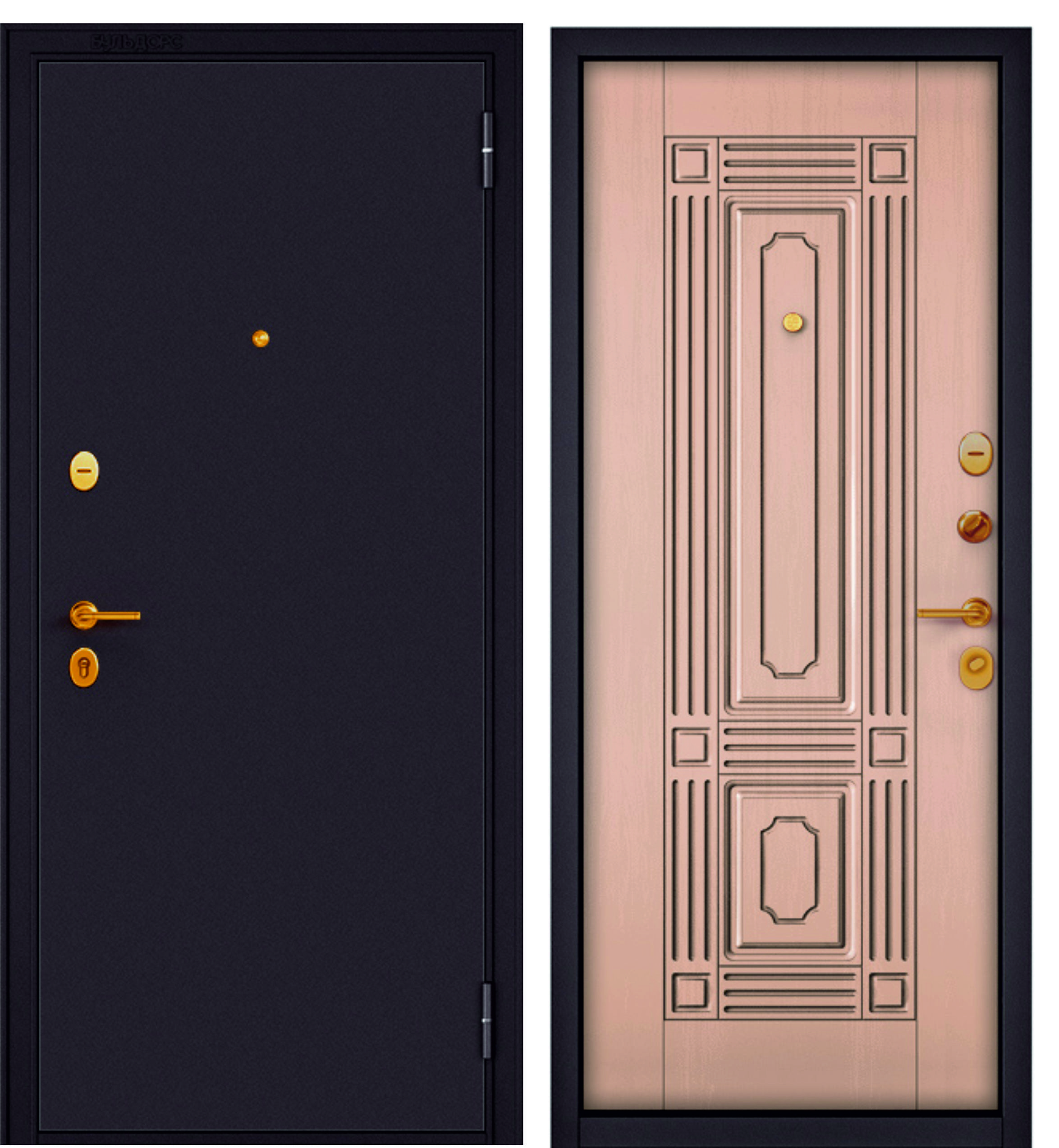 Изображение товара Входная дверь Family Eco MP 2 правый 205x86см цвет шоколад букле/дуб выбеленный