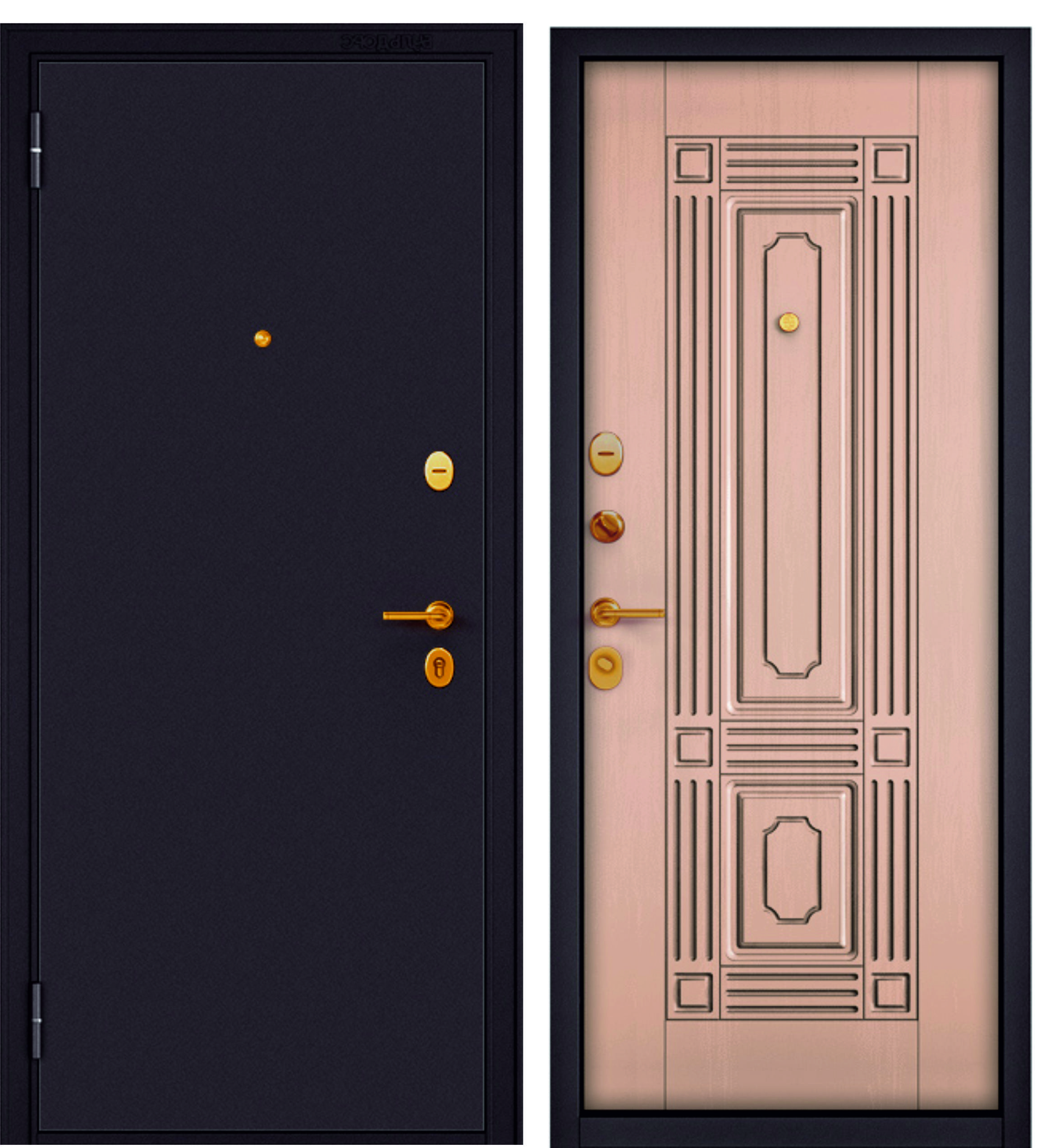 Изображение товара Входная дверь Family Eco MP 2 левый 205x86см цвет шоколад букле/дуб выбеленный