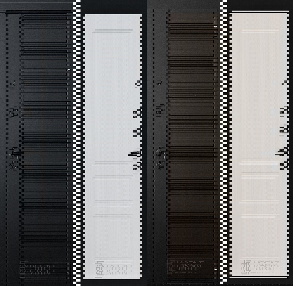 Изображение товара Входная дверь Лабиринт Пиано 205x88 см, черный кварц, 2 замка KALE