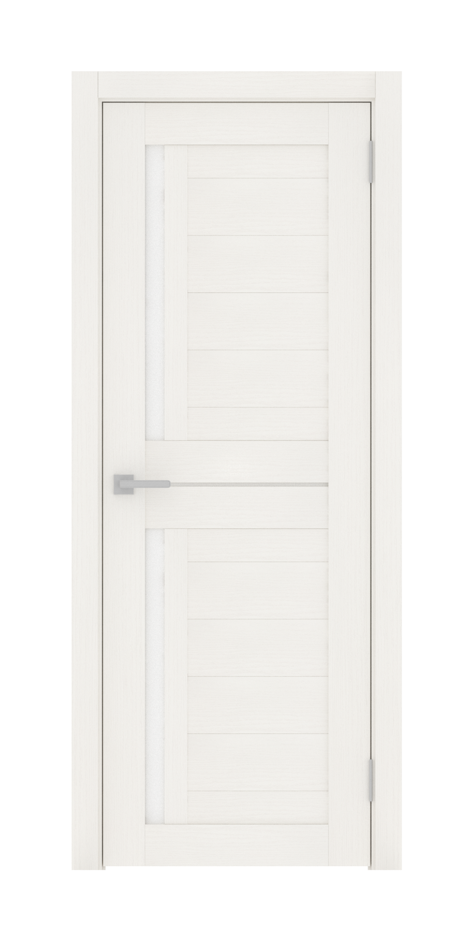 Изображение товара Дверь межкомнатная Лесма Стиль Рондо 31 отделка стеклом magic fog 90x200см пленка ПВХ цвет белое дерево без замка и петель