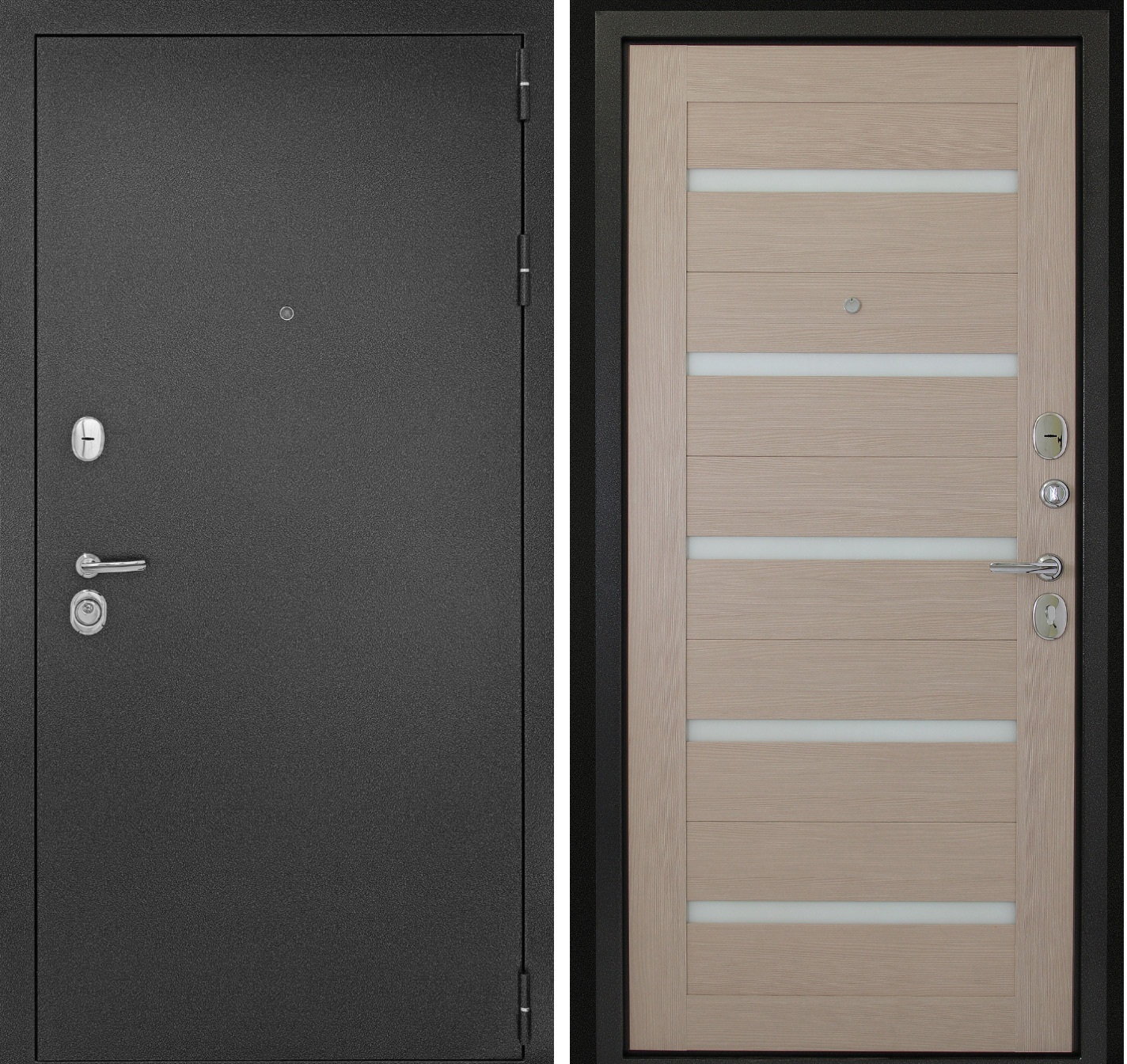 Изображение товара Входная дверь Дверной Континент Рубикон 205x86см правый цвет лиственница беленая