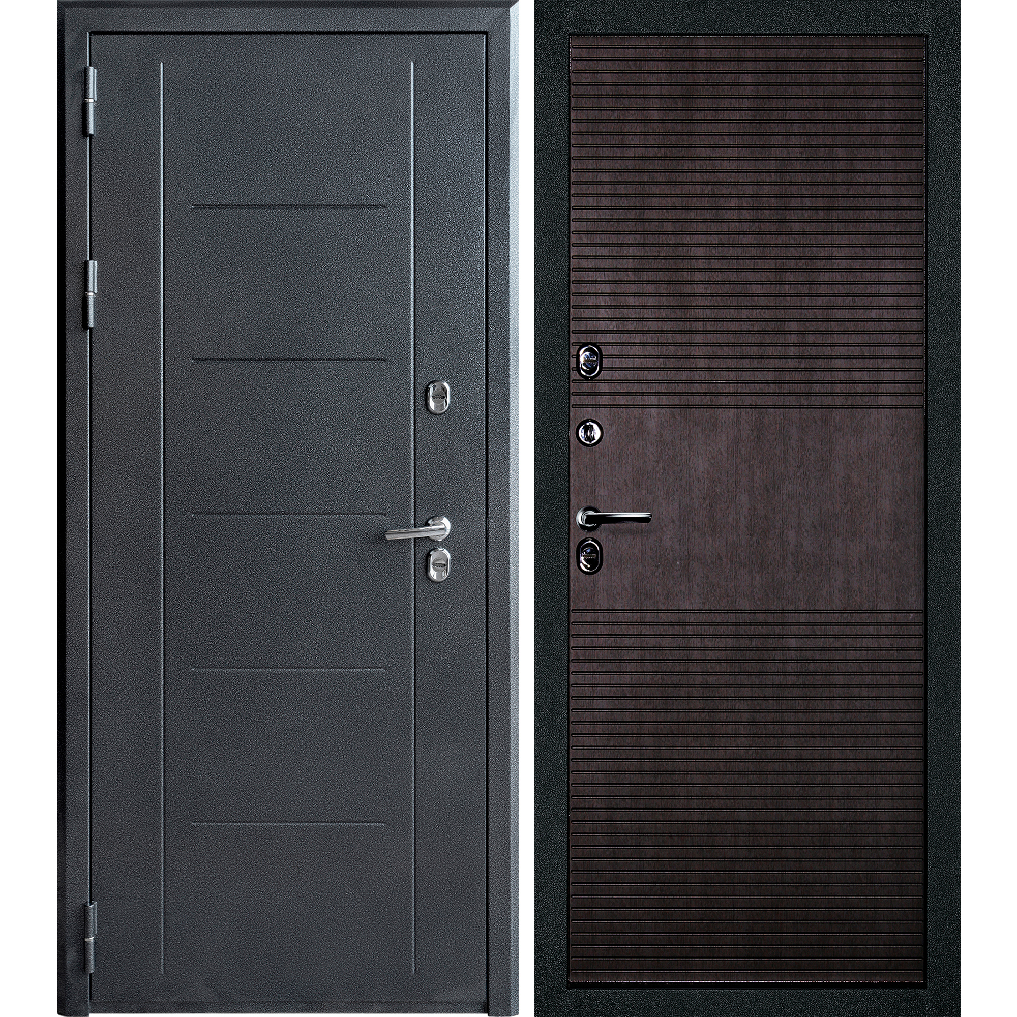 Изображение товара Входная дверь Дверной Континент Термаль 205x96см левый цвет венге