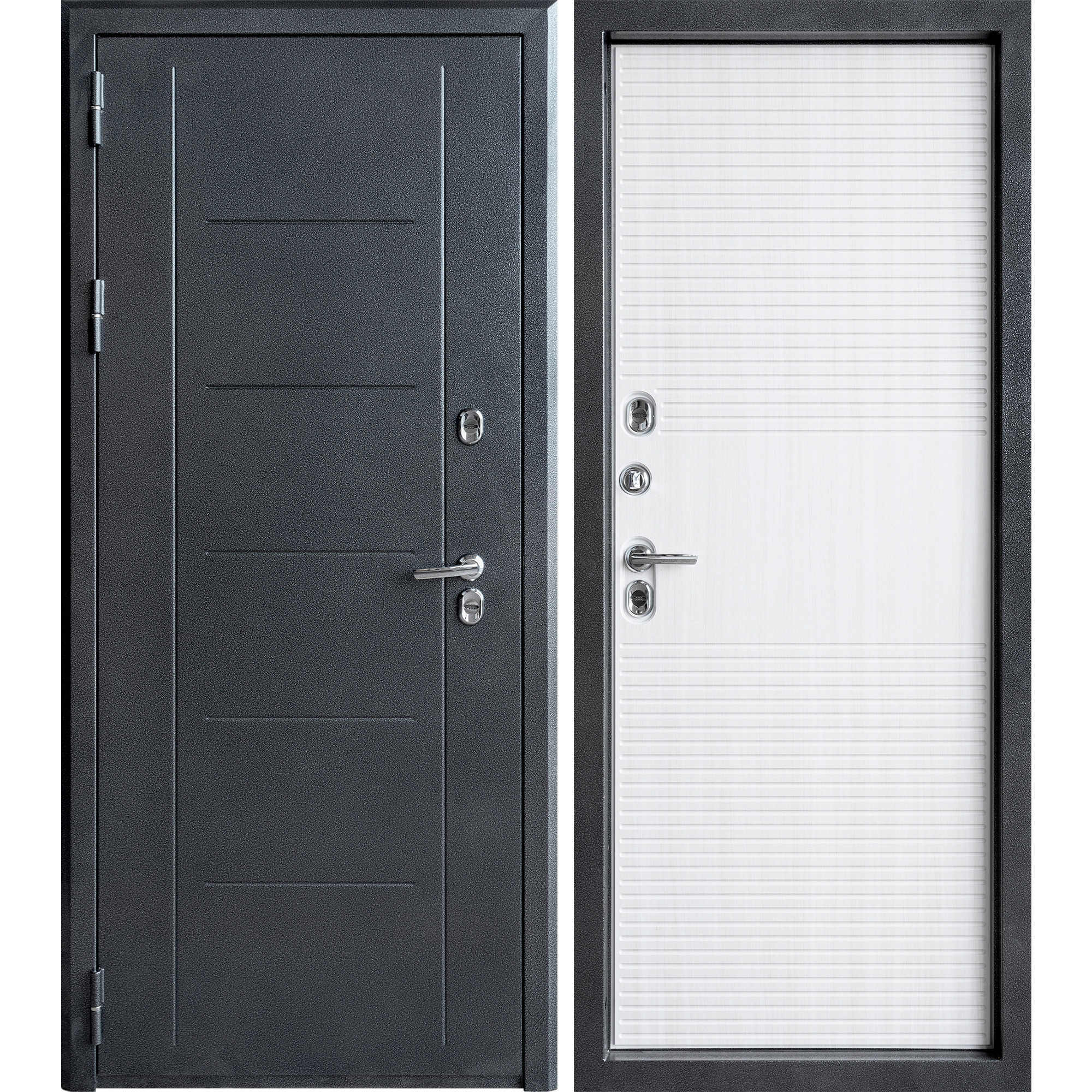 Изображение товара Входная дверь Дверной Континент Термаль 205x86см правый цвет беленый дуб