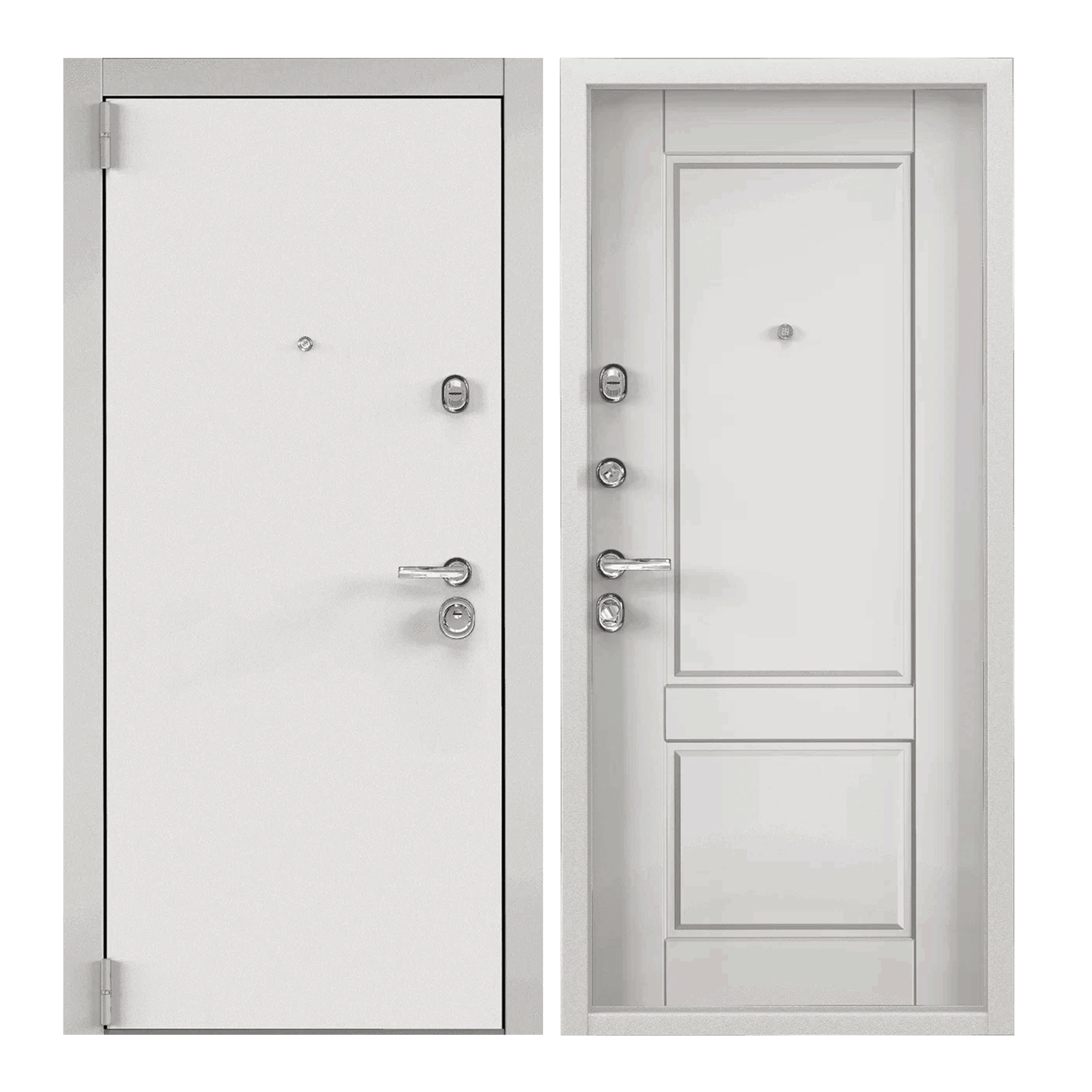 Изображение товара Входная дверь Torex Super Omega 100 205x95см левый милк матовый