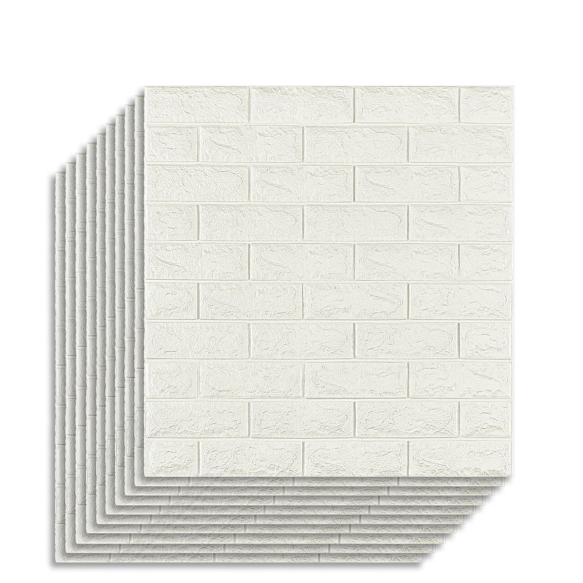 Изображение товара Комплект панелей ПВХ Lako decor Кирпич 770x700x8мм 5.4м² 10шт белый