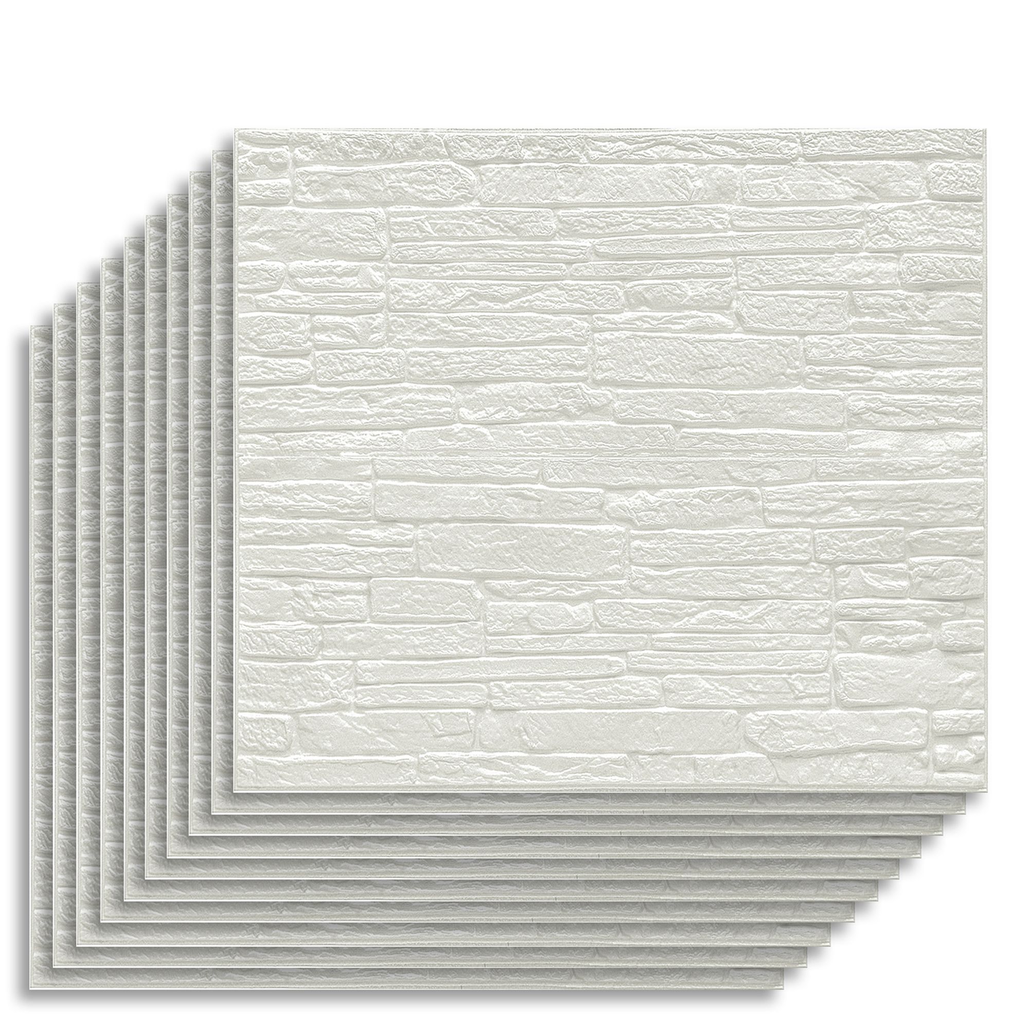 Изображение товара Комплект панелей ПВХ Lako decor Камень 600x700мм 4.2м² 10шт белый 1