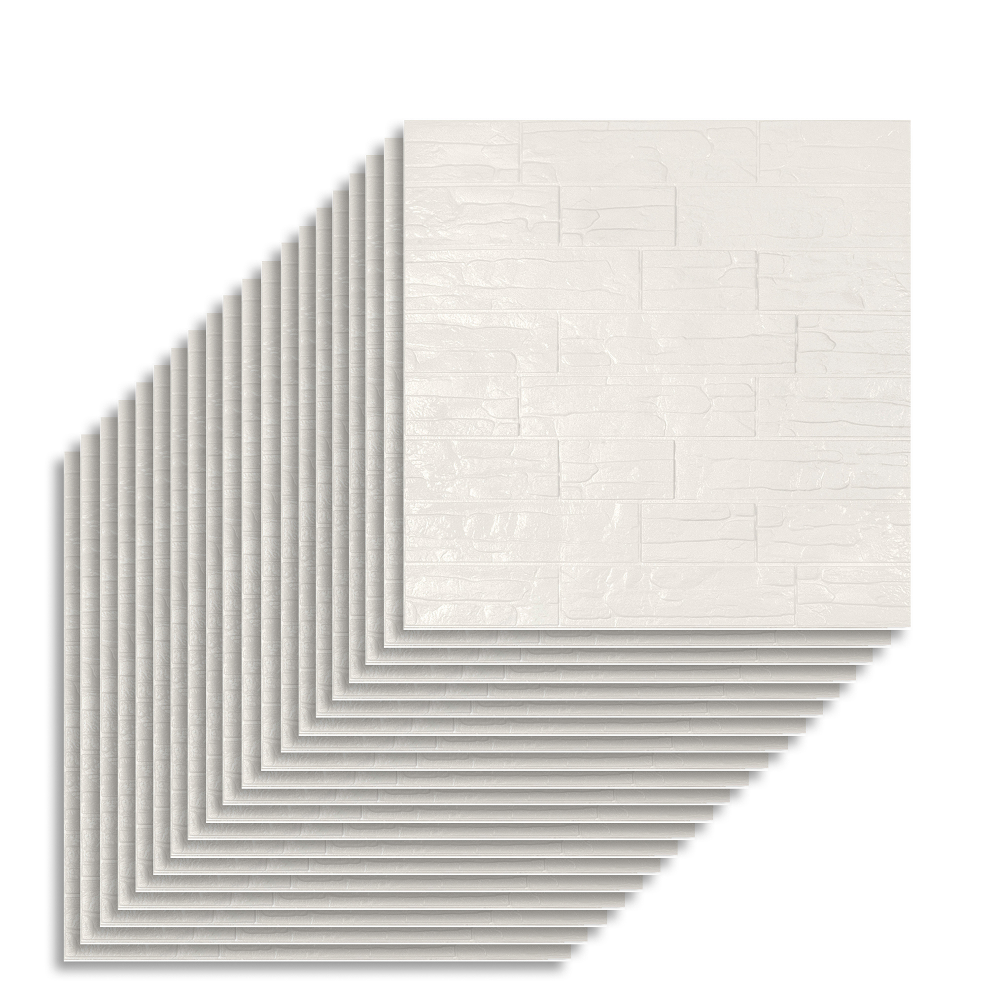 Комплект панелей ПВХ Lako decor Камень 770x700мм 10.8м² 20шт белый 2 ️ ...
