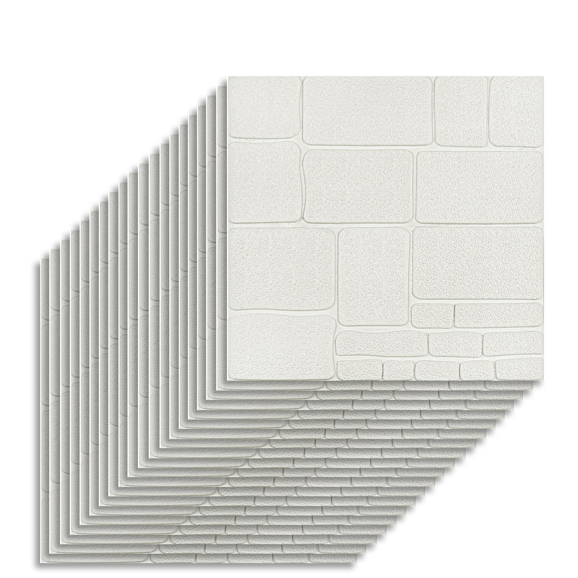 Изображение товара Комплект панелей ПВХ Lako decor Камень 700x700мм 9.8м² 20шт белый 4 Изображение товара Комплект панелей ПВХ Lako decor Камень 700x700мм 9.8м² 20шт белый 4