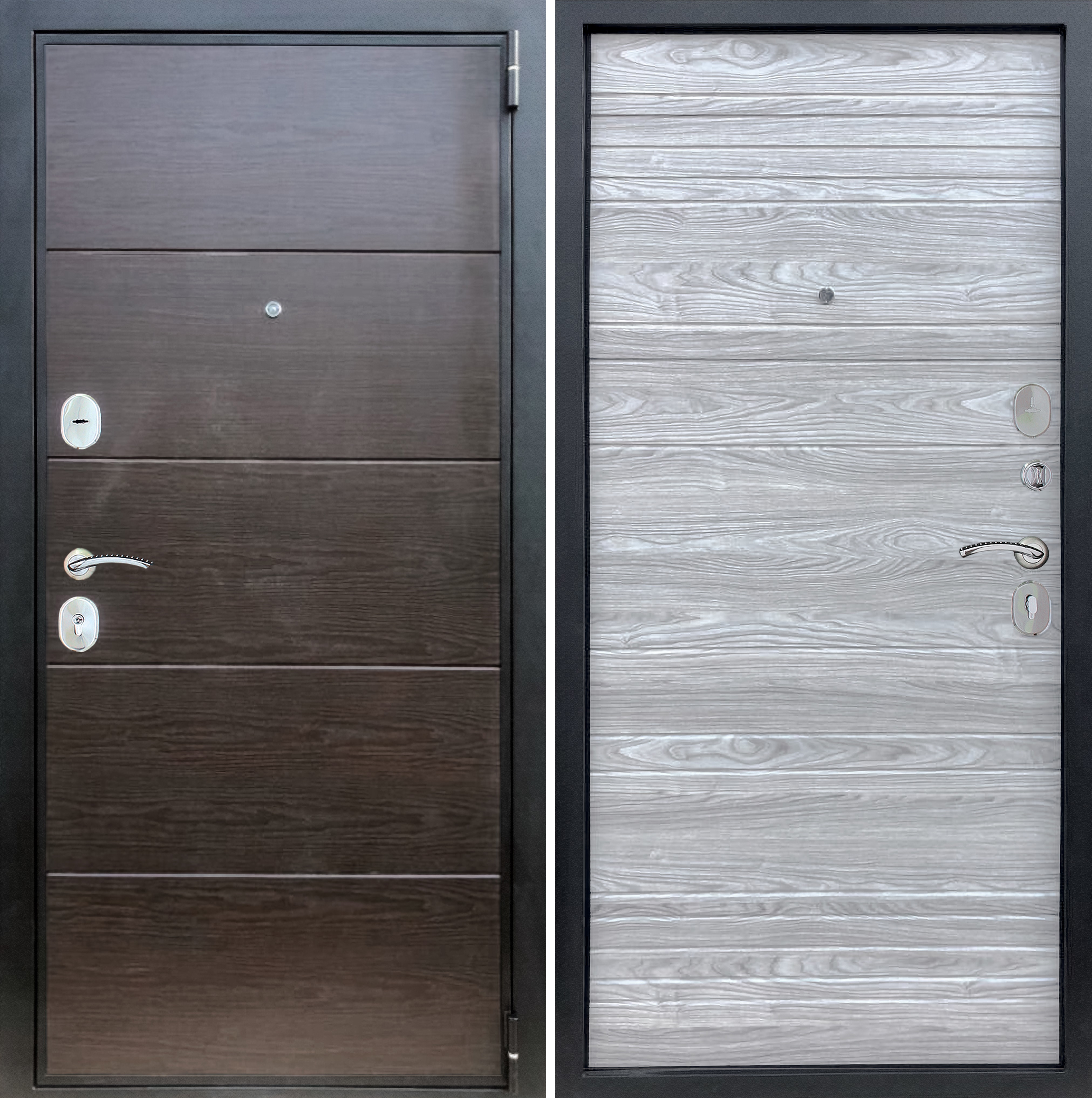 Изображение товара Входная дверь Дверной континент Белград правый 205x86см вяз каньон какао