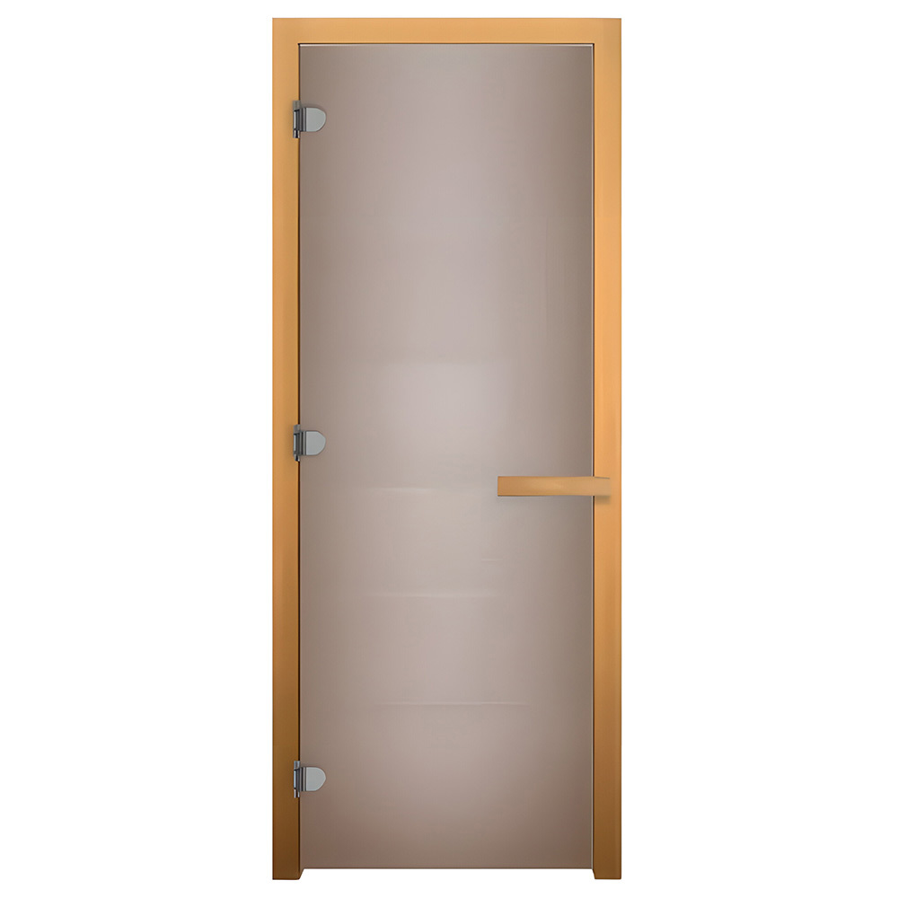 Изображение товара Дверь для сауны стеклянная серый матовый 180x70 левый 3 петли 716 CR