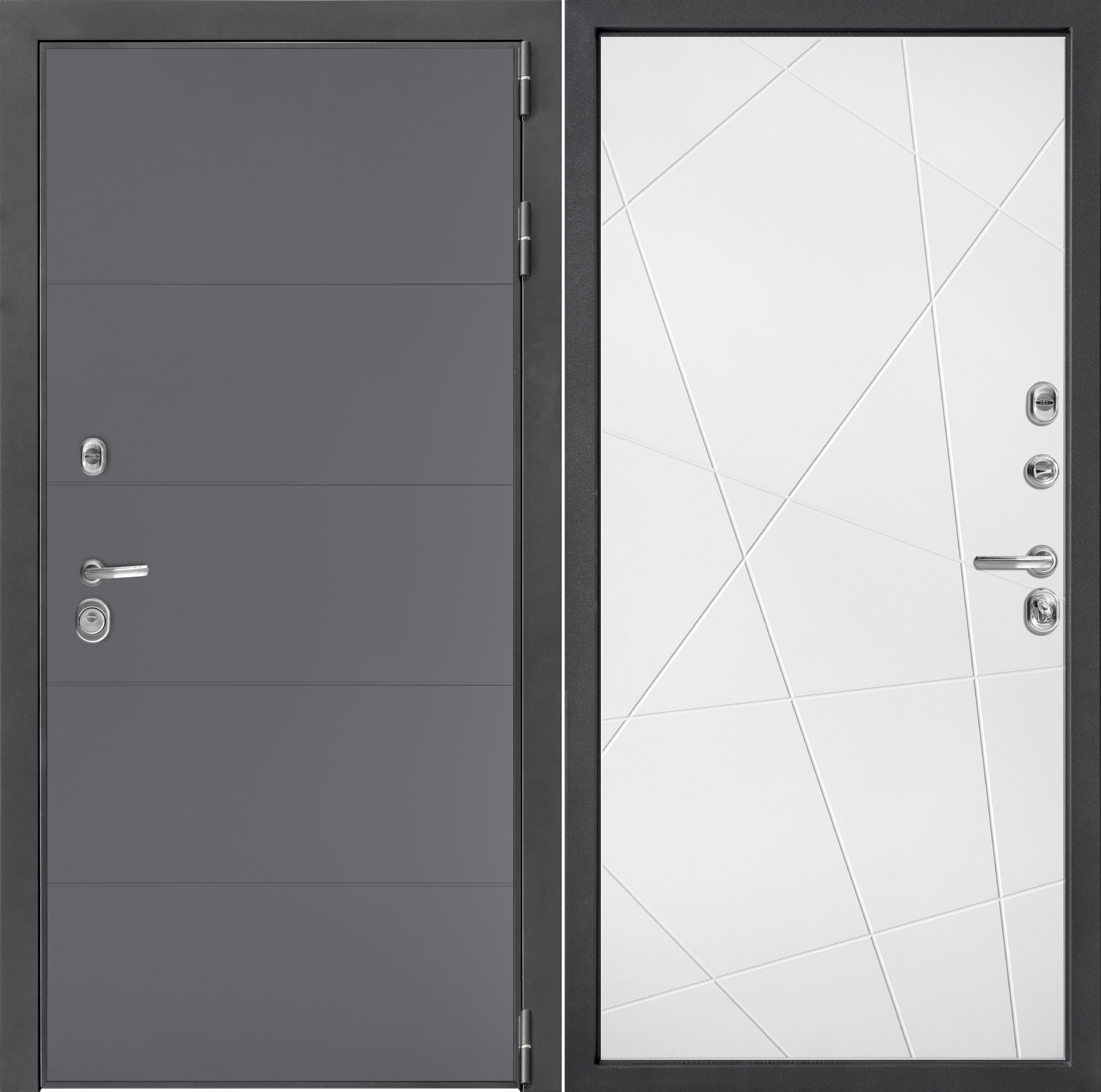 Изображение товара Входная дверь Дверной континент Спарта правый 205x86см цвет лофт белый