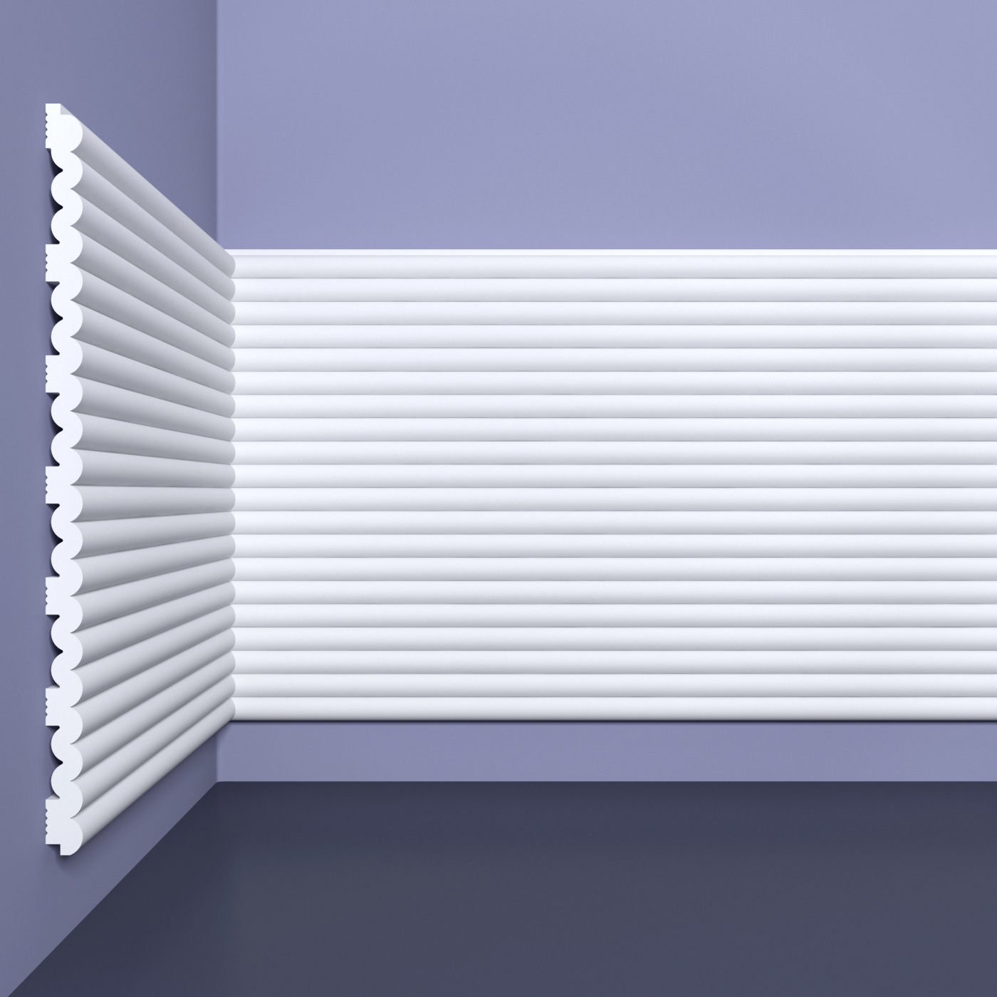 Изображение товара Панель 3D Bello Deco СП 08/2 белый 2000x200мм 0.4м²