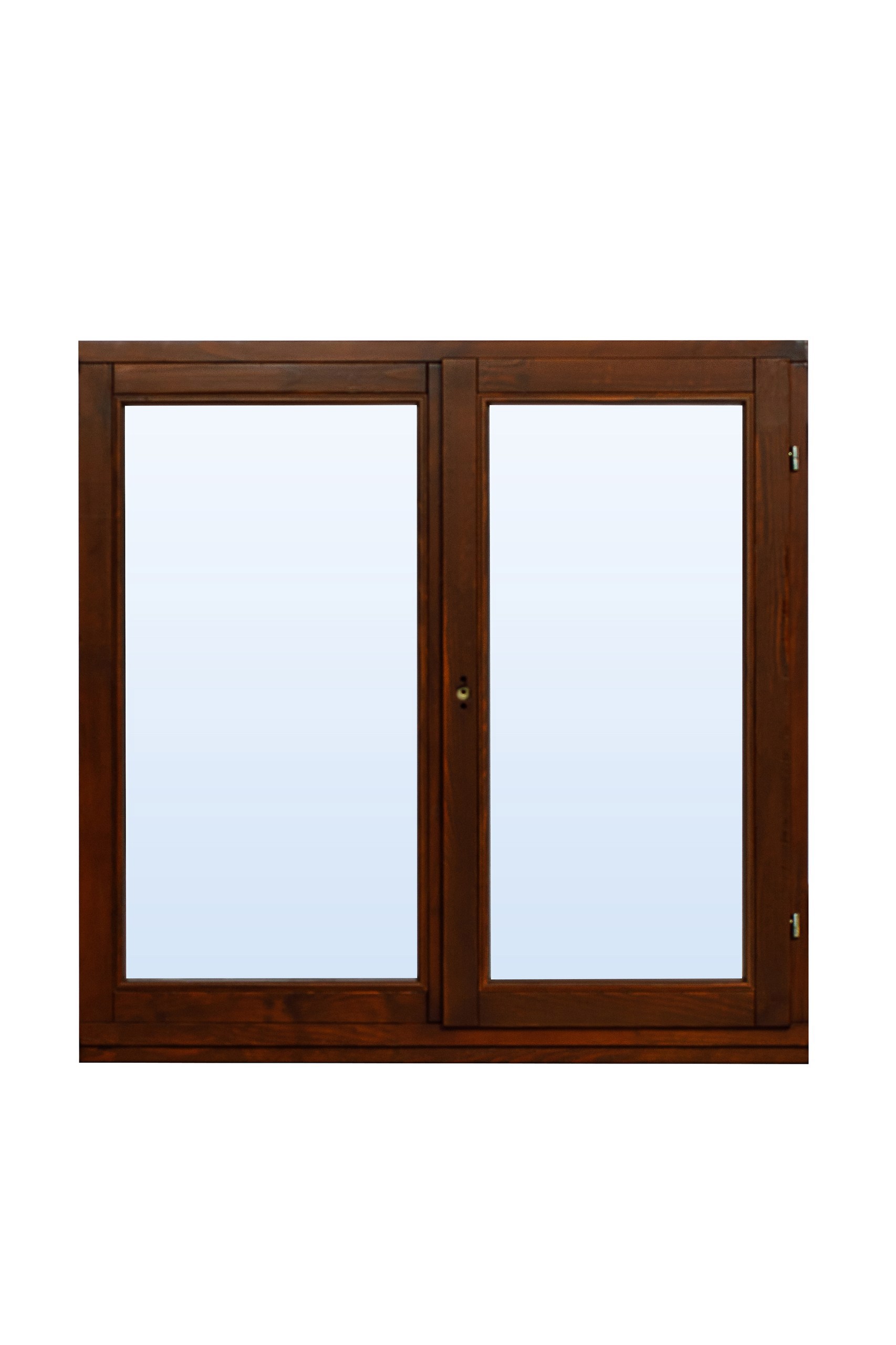 Изображение товара Деревянное окно сосна Timber&Style 1160x1170мм одностворчатое правое поворотный однокамерный стеклопакет цвет тик