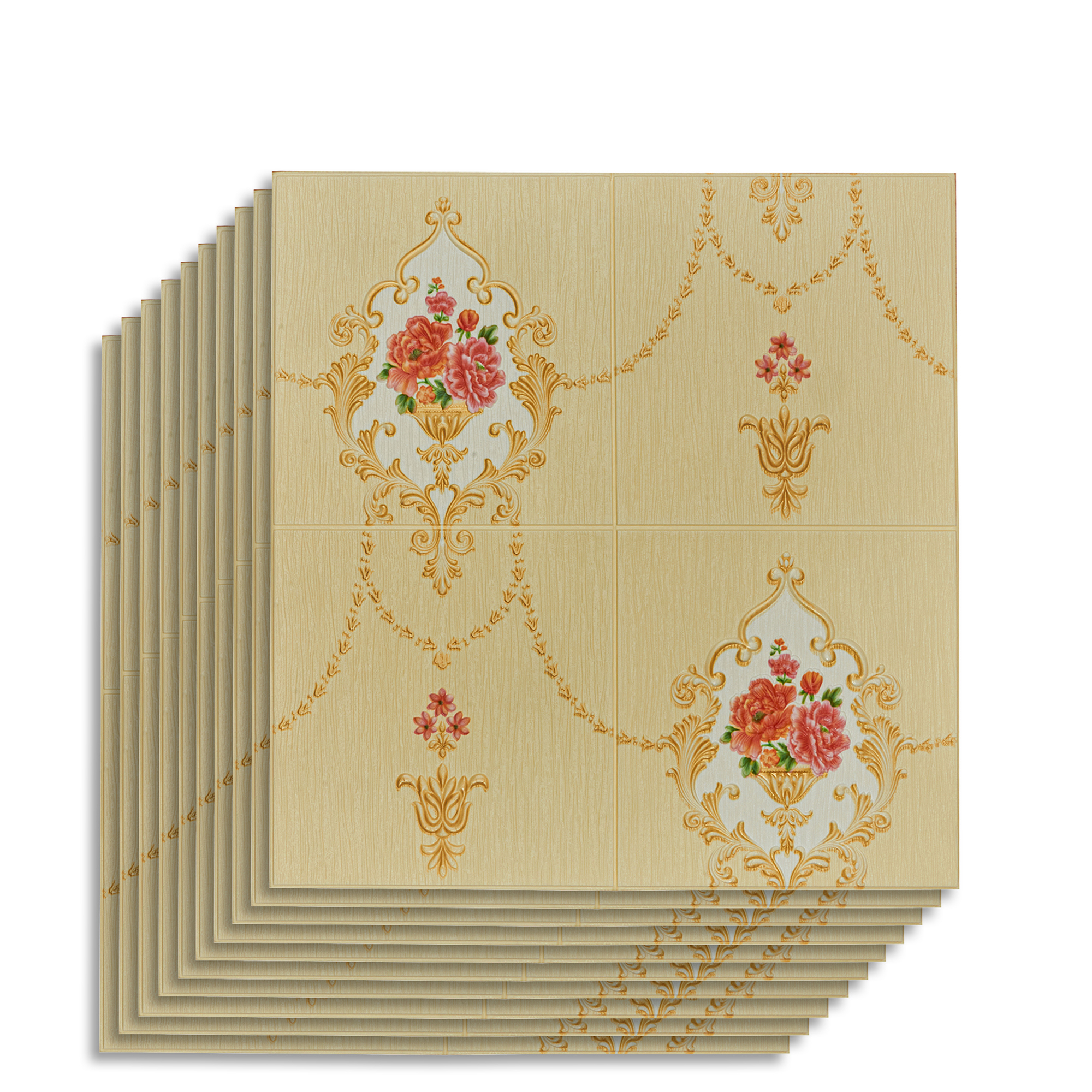 Изображение товара Комплект панелей ПВХ Lako decor Барокко Узоры на бежевом 700x700мм 4.9м² 10шт Изображение товара Комплект панелей ПВХ Lako decor Барокко Узоры на бежевом 700x700мм 4.9м² 10шт