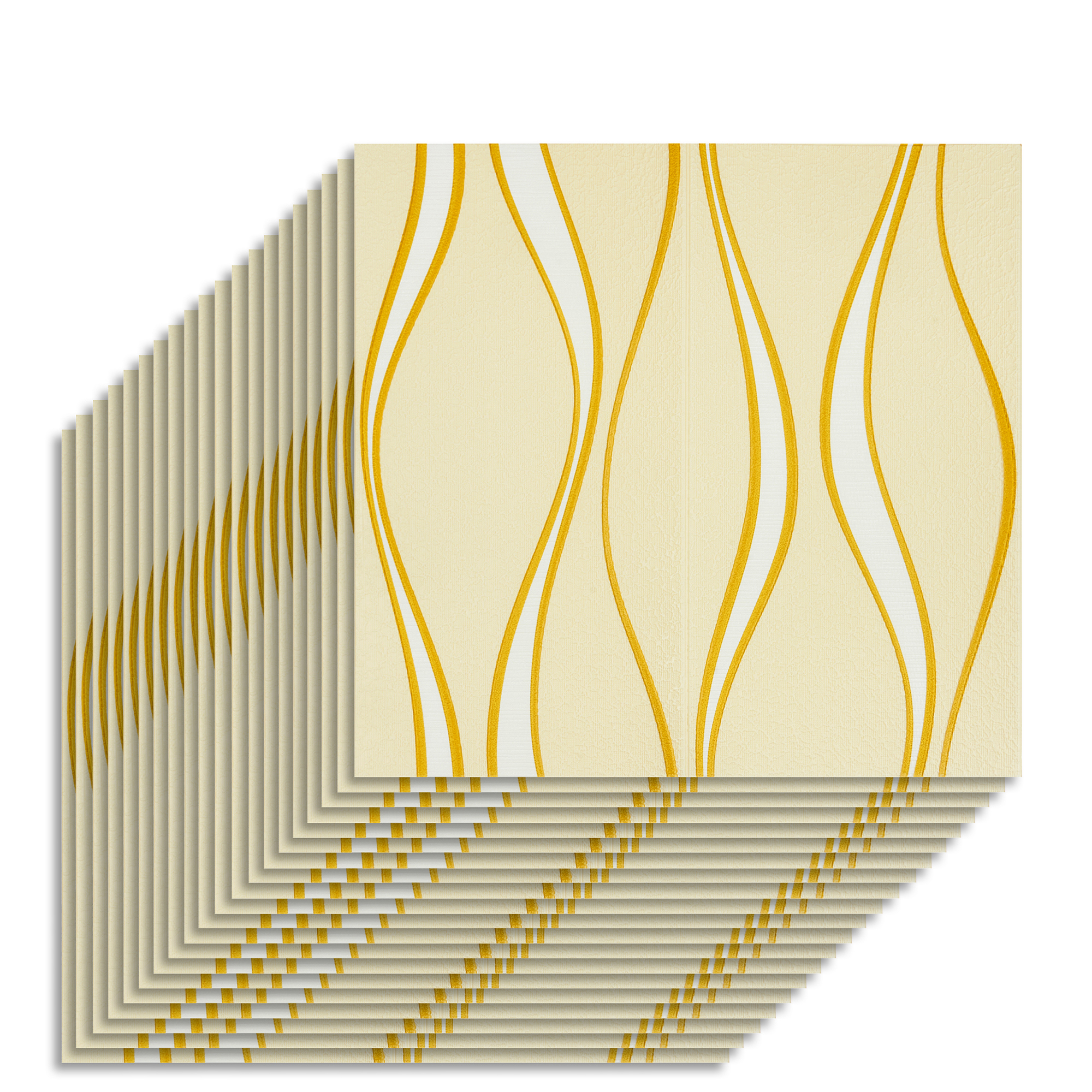 Изображение товара Комплект панелей ПВХ Lako decor Барокко Кувшинки 700x700мм 9.8м² 20шт