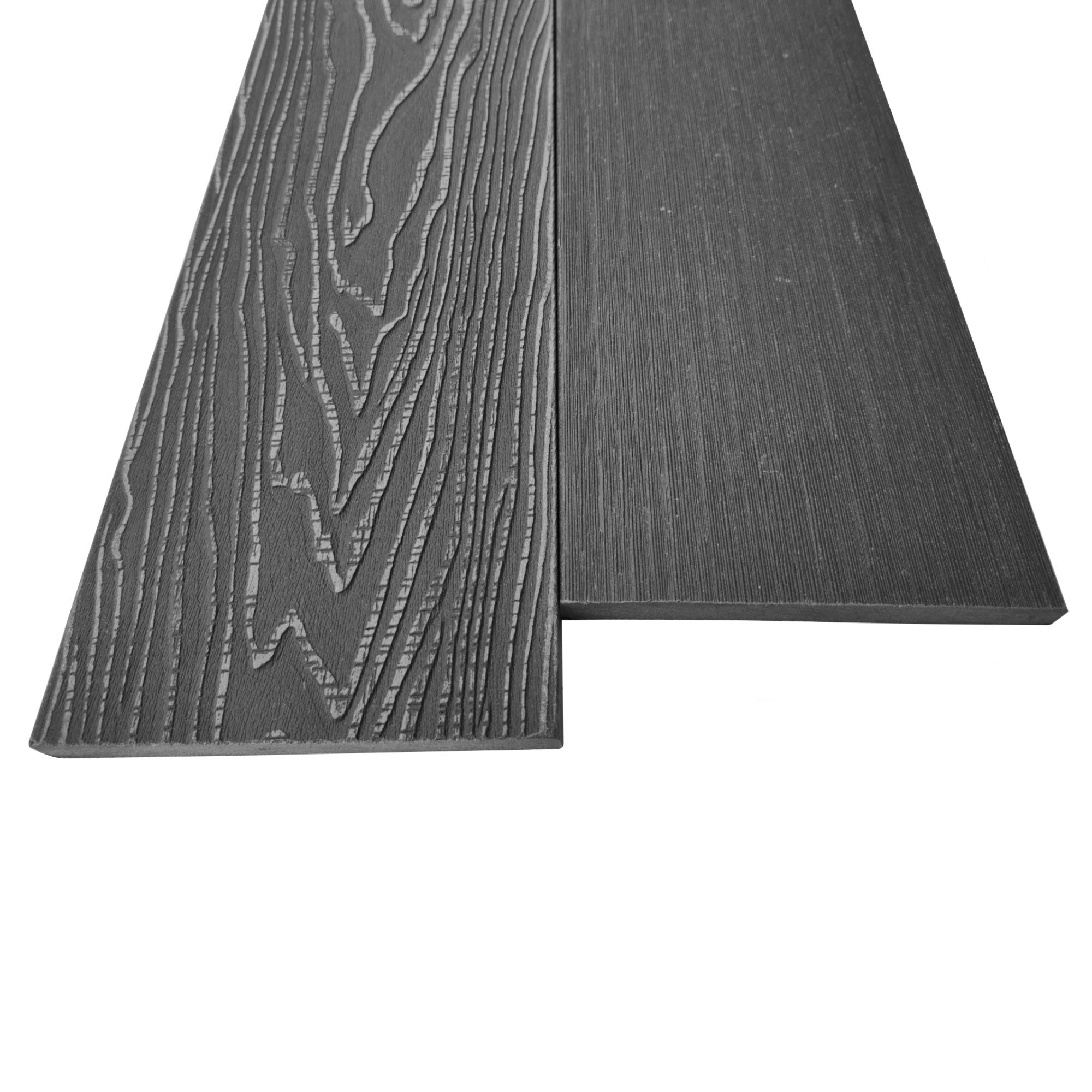 Изображение товара Заборная доска ДПК Altay decking цвет графит 2000x130x12мм структура дерева 0.52м² 2шт