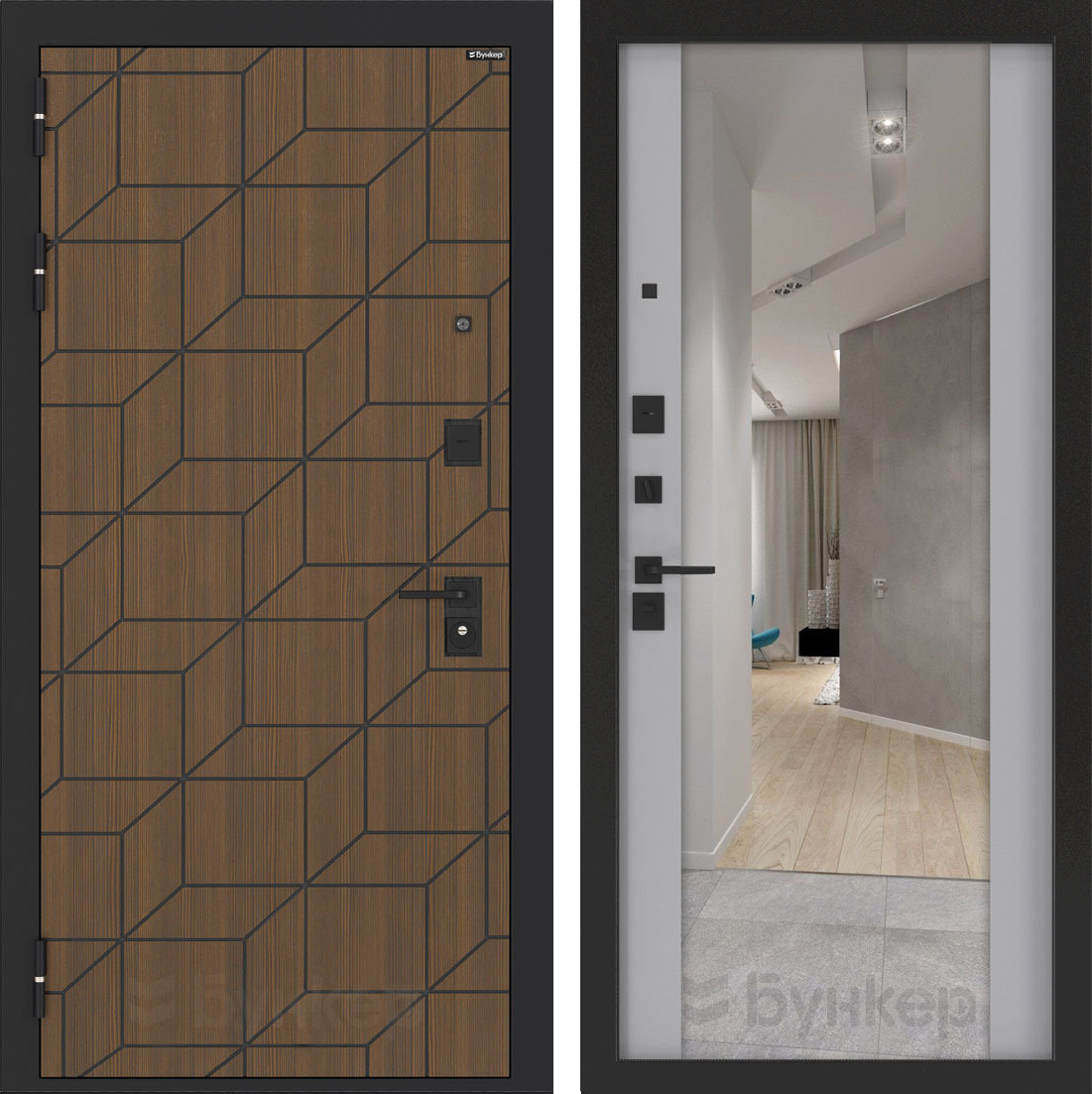 Изображение товара Входная дверь BN-03 Двери Бункер, 92x199 см, 3 контура уплотнения, базальтовая плита