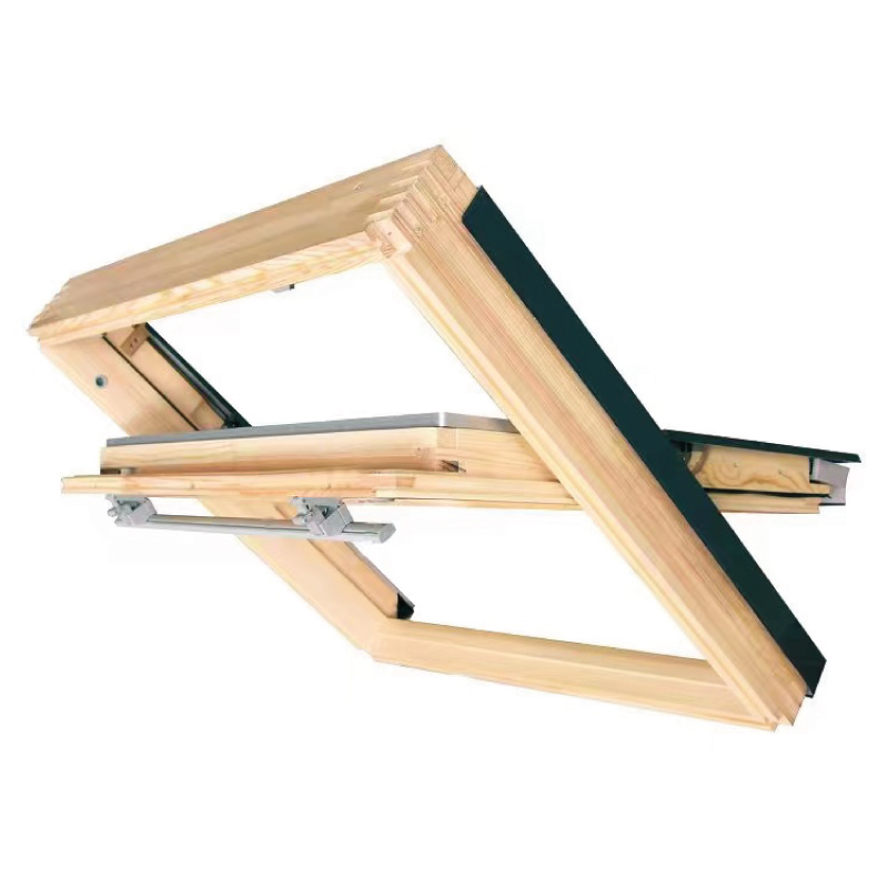 Изображение товара Мансардное окно деревянное AHRD A5 однокамерный 1180x660мм серо-коричневый