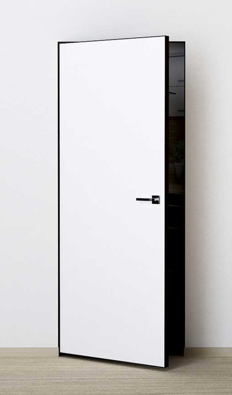 Изображение товара Дверь CITYDOORS Secret Глухая 70x200 см — скрытый короб, сосна, серый