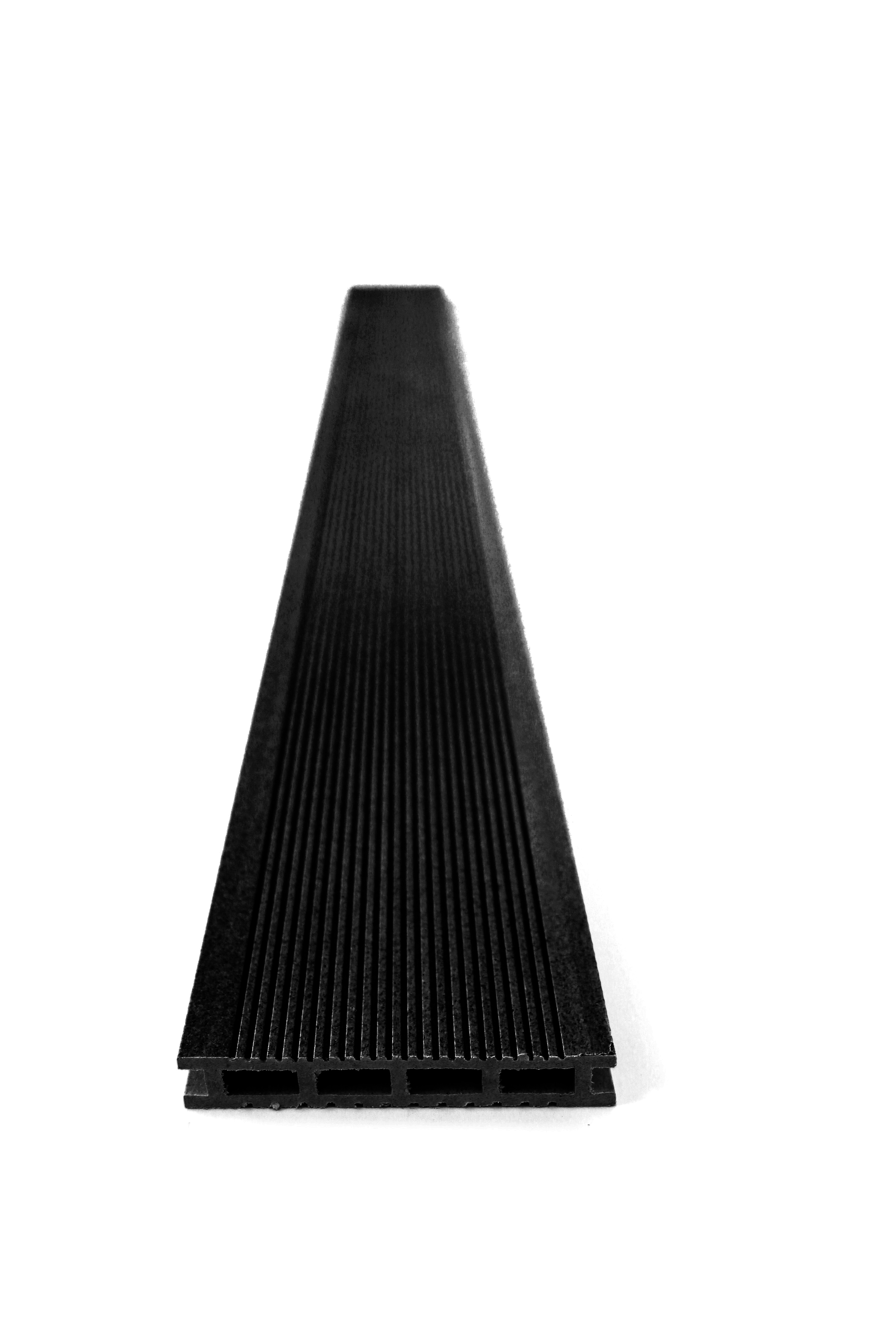 Изображение товара Террасная доска ДПК Multideck цвет черный бархат 2000x140x22мм двусторонний вельвет/структура дерева 0.56м² 2шт