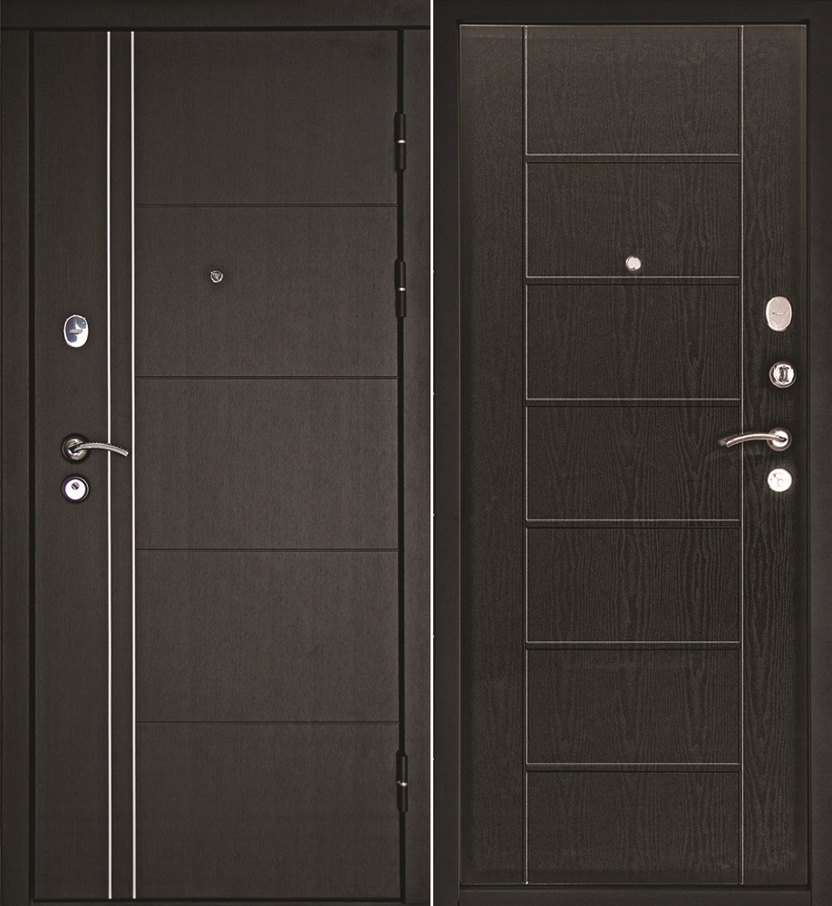 Изображение товара Входная дверь ДВЕРНОЙ КОНТИНЕНТ Теплолюкс правый 205x96 см, венге/венге