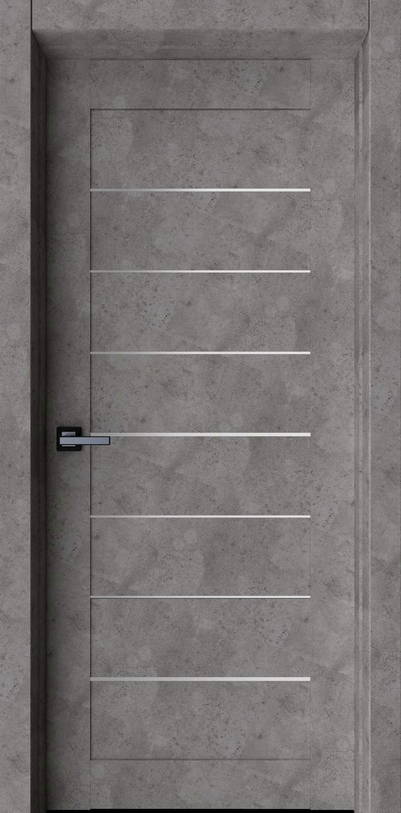 Изображение товара Дверь межкомнатная Sidoorov Эко остеклённая без замка и петель в комплекте 200x70см пленка ПВХ бетон светлый