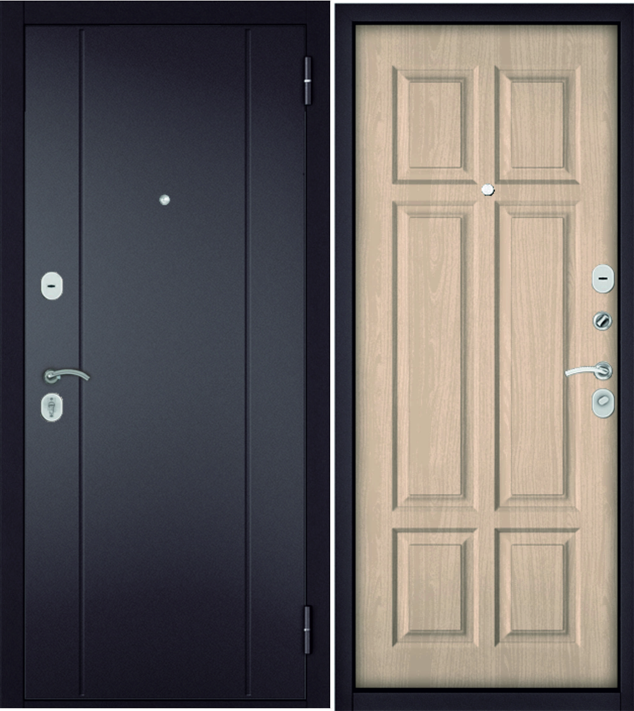 Изображение товара Входная дверь Мастино Home Eco MP правый 205x96см цвет светлый венге