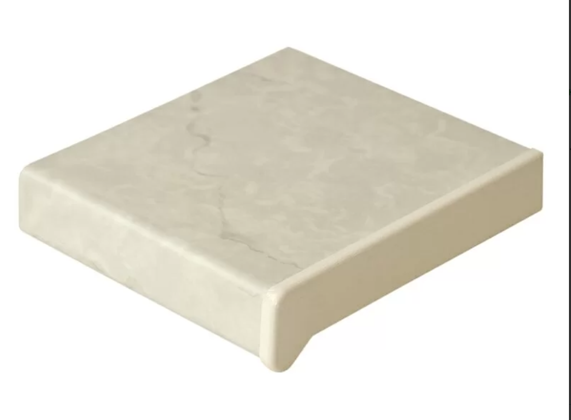 Изображение товара Подоконник пластиковый Moeller с заглушкой 2000x300мм светлый мрамор