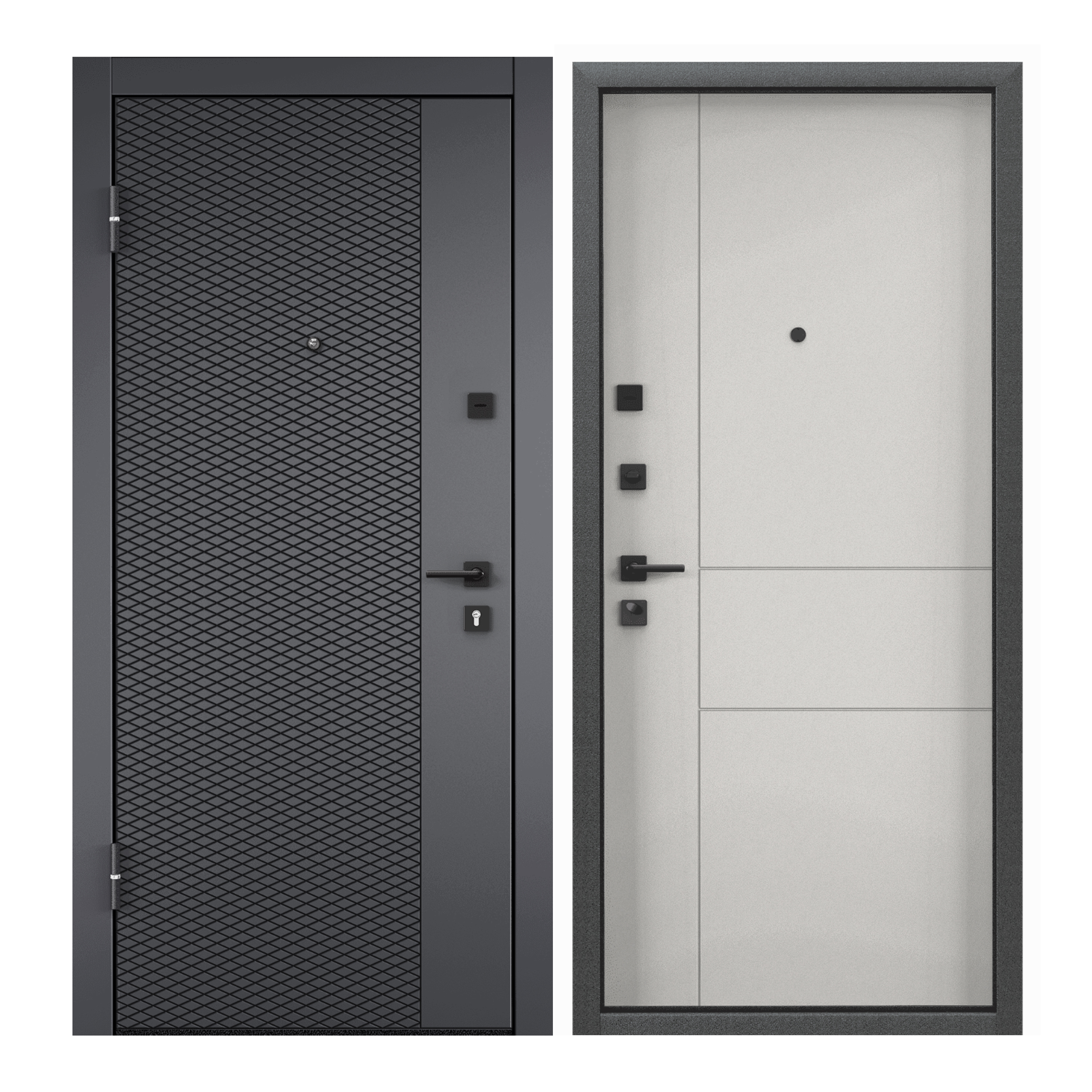 Изображение товара Входная дверь Torex Flat левый 210x95см цвет оскуро/бьянко