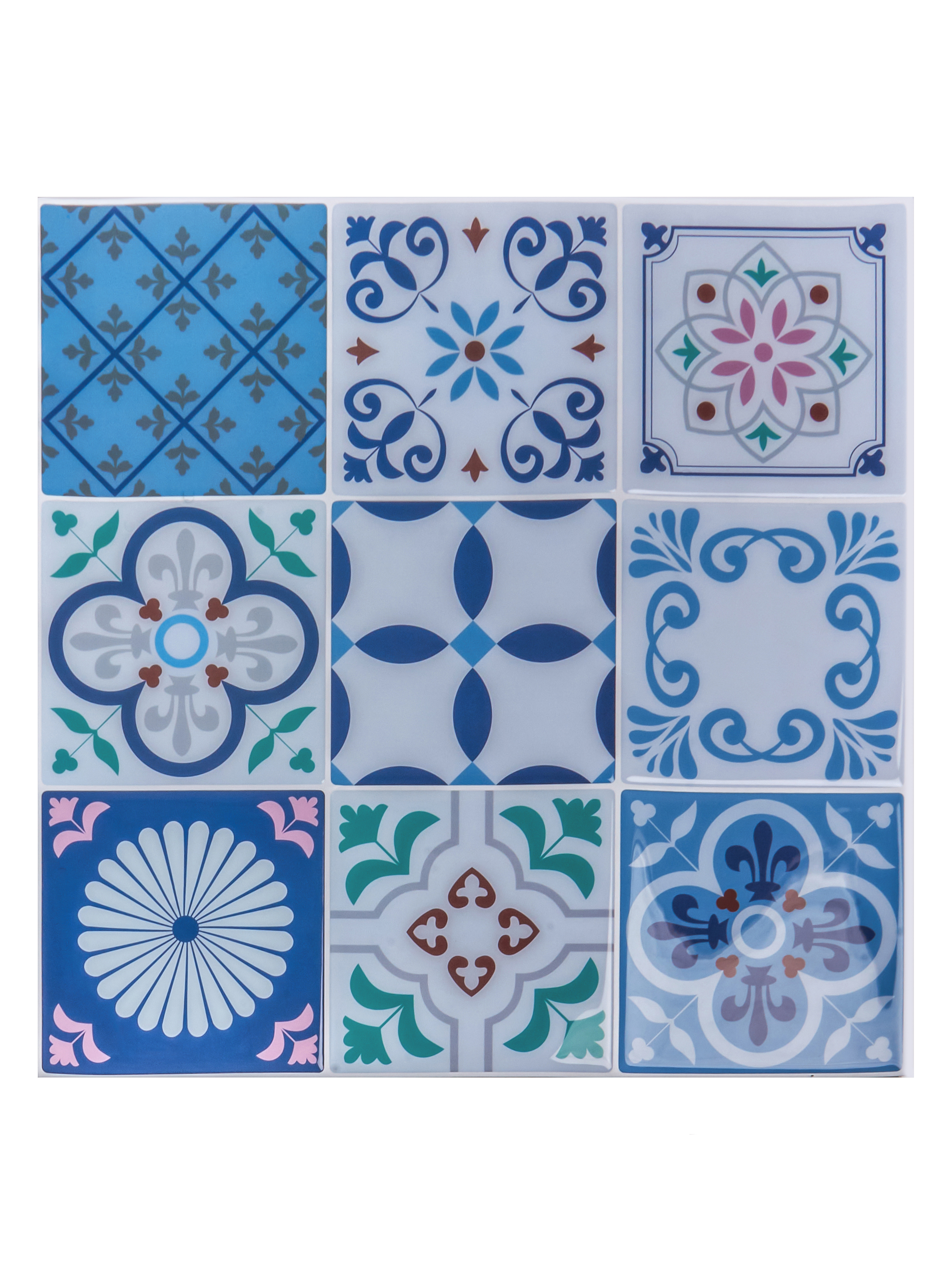 Изображение товара Плитка LAKO DECOR Абстракция 4 Синий - самоклеящаяся 300x300 мм