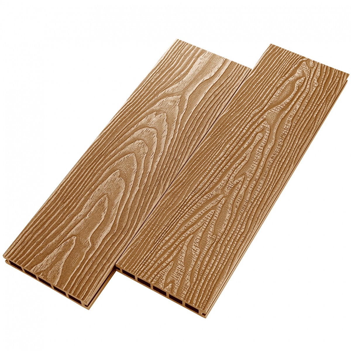 Изображение товара Террасная доска ДПК Rusdecking цвет орех 2000x150x24мм двусторонний структура дерева 0.6м² 2шт