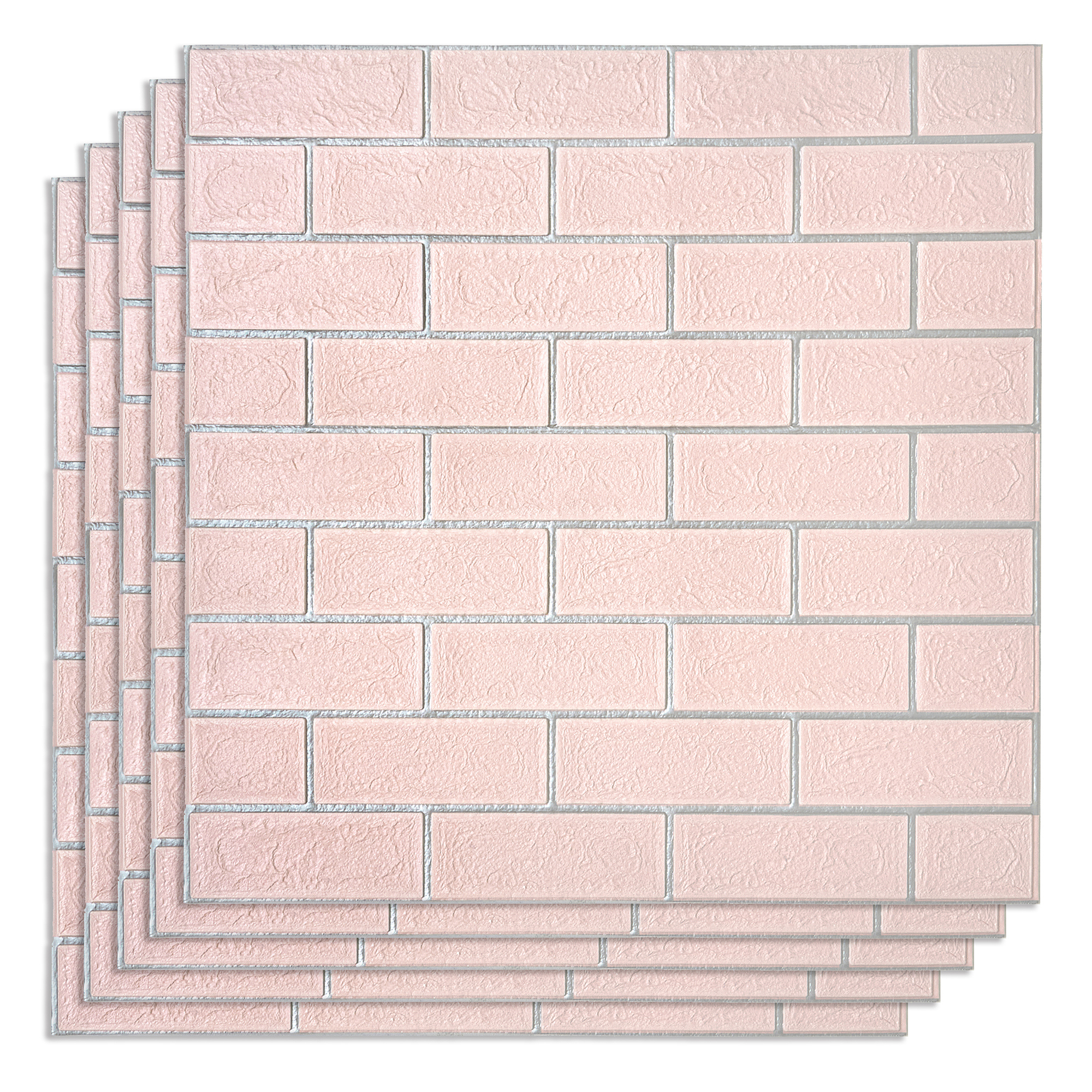 Изображение товара Комплект панелей ПВХ Lako decor Барокко розовый 700x700x6мм 2.45м² 5шт
