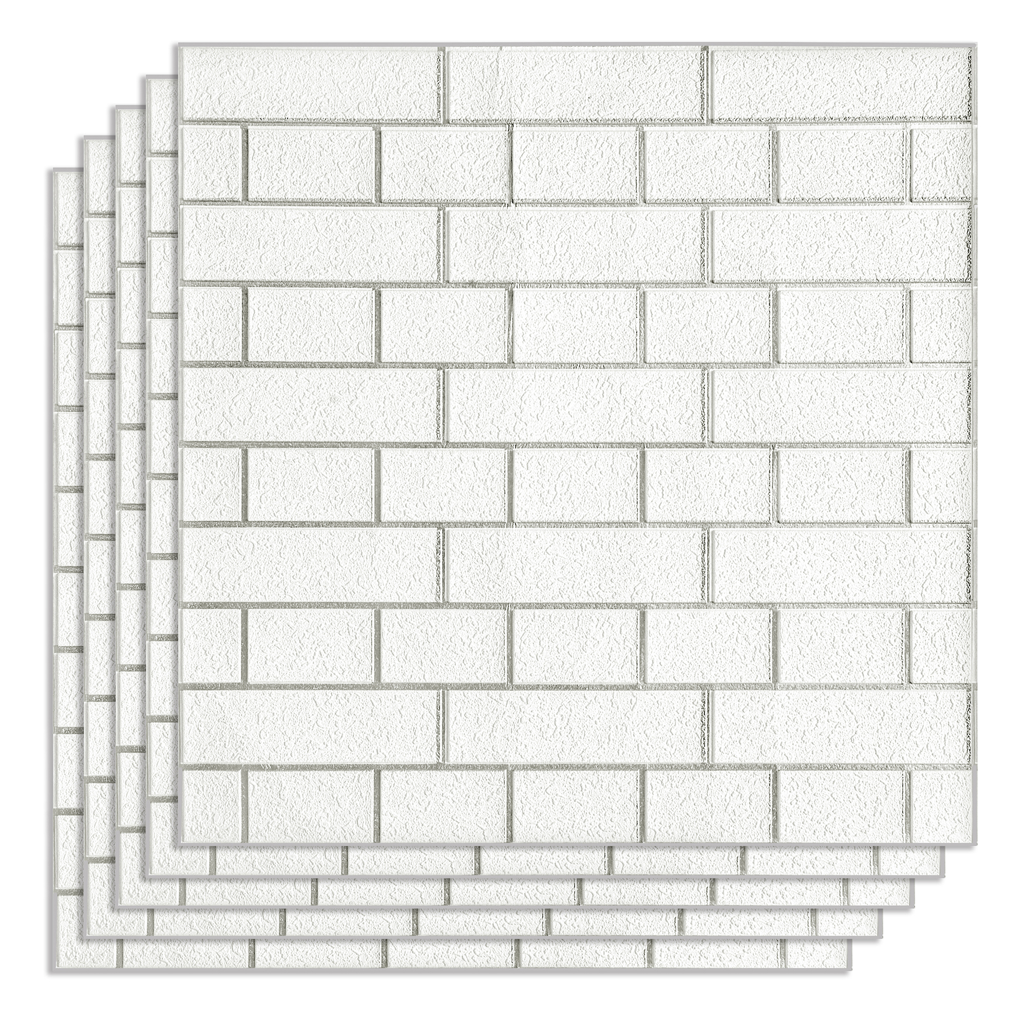 Изображение товара Комплект панелей ПВХ Lako decor Барокко белый 700x700x6мм 2.45м² 5шт