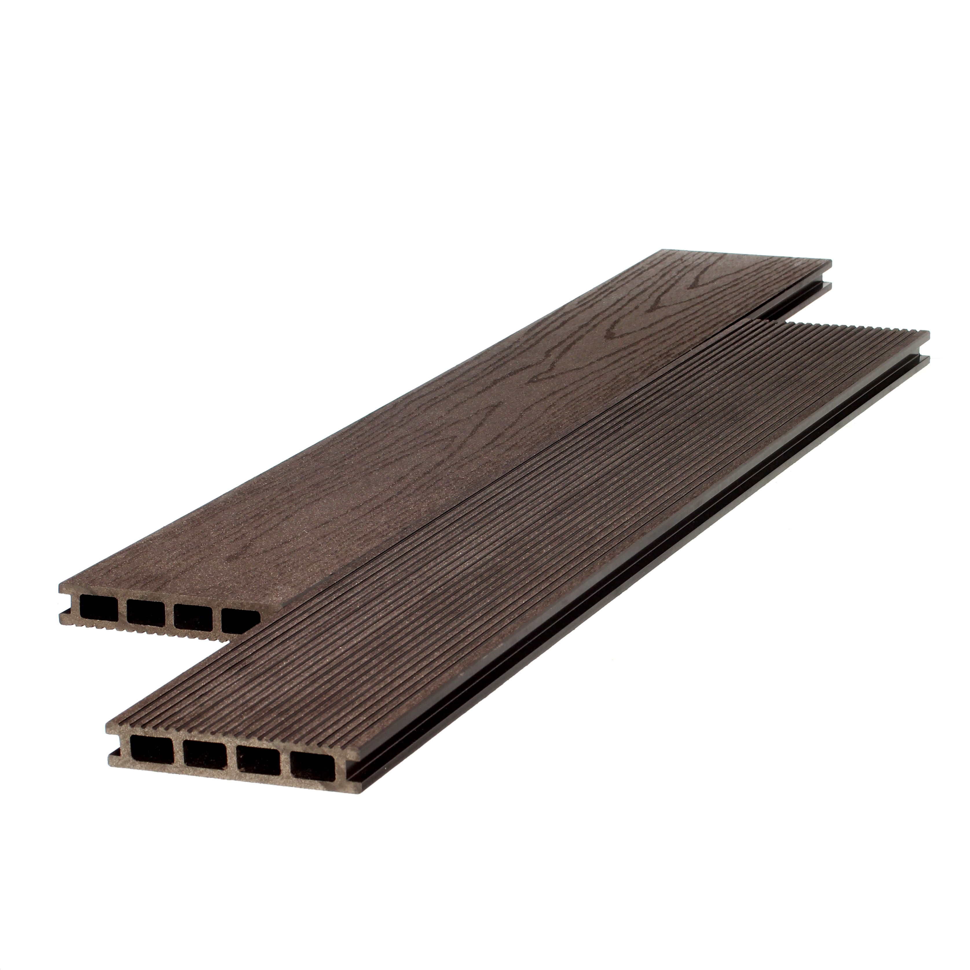 Изображение товара Террасная доска МДПК Diasdeck цвет венге 2000x140x25мм двусторонний вельвет/структура дерева 0.28м² 1шт