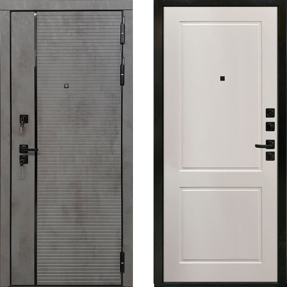 Изображение товара Входная дверь Пиано ЦСД — правый, 205x96 см, бетон темный/капучино