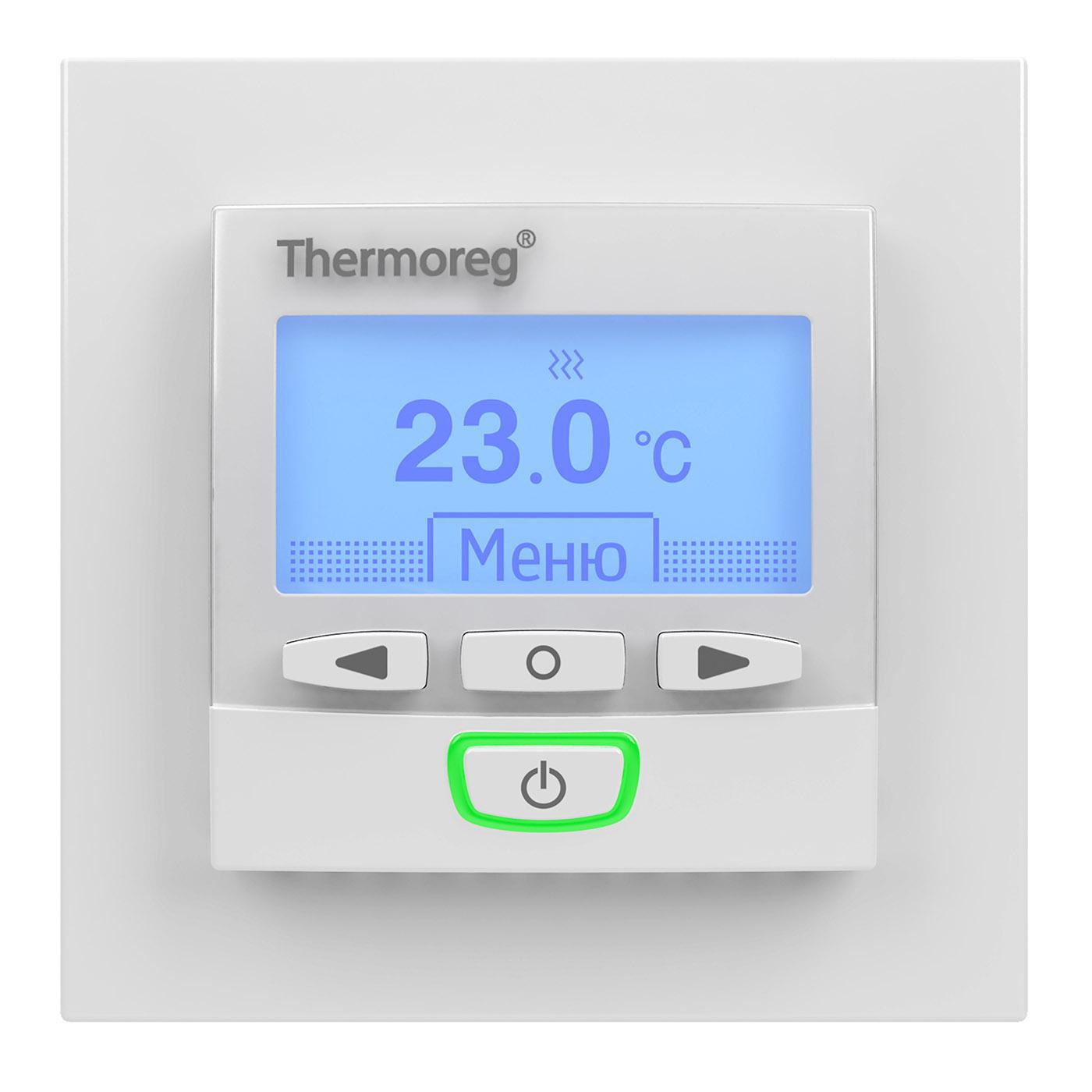 Изображение товара Терморегулятор для теплого пола Thermoreg TI-950 Design электронный программируемый цвет белый