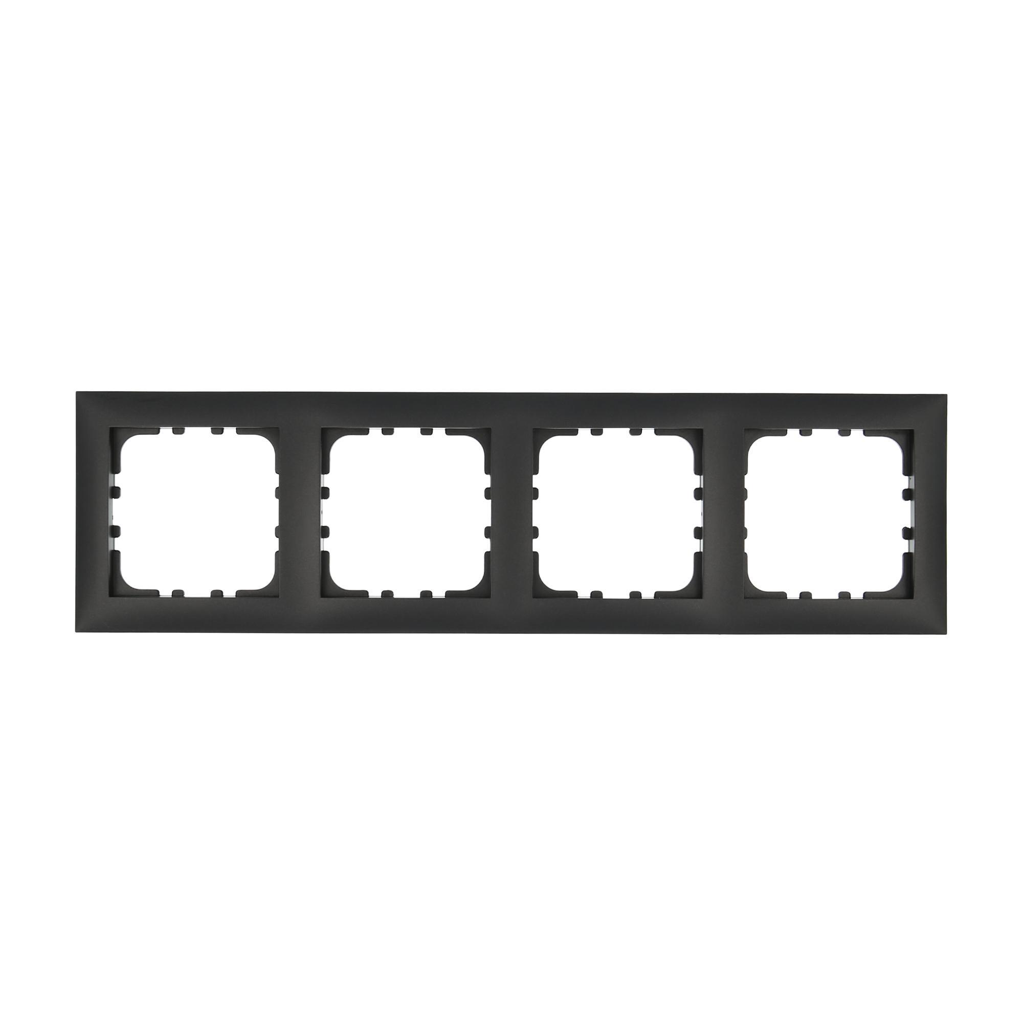 Изображение товара LK STUDIO LK60 4 поста рамка для розеток и выключателей Черный Бархат