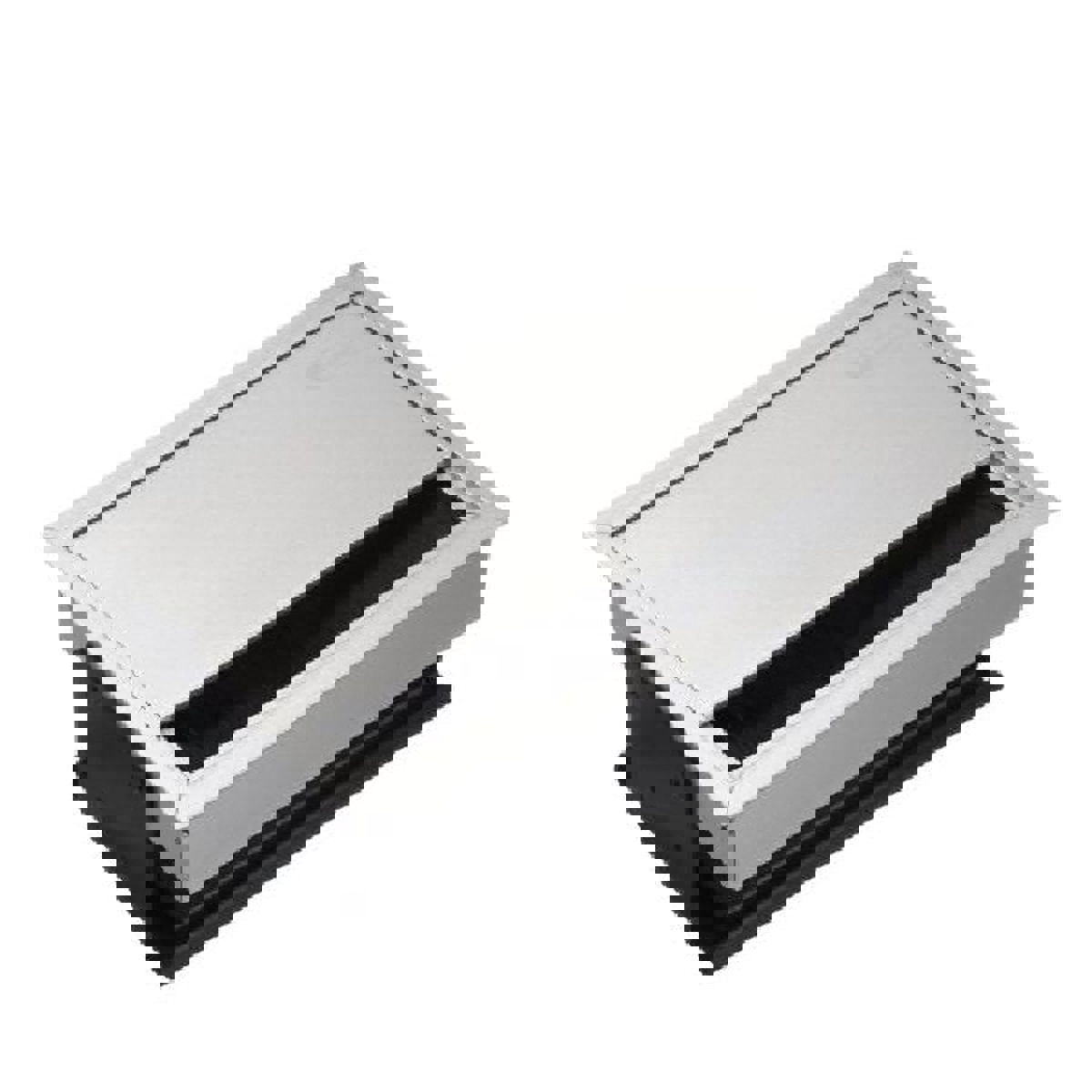 Изображение товара Люк настольный встраиваемый Экопласт 4 модуля 45х45 мм алюминий IP20