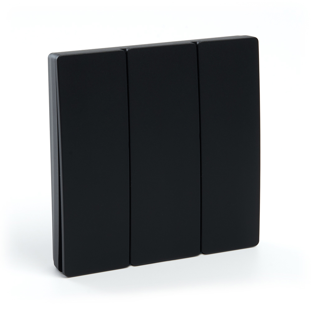 Изображение товара Выключатель беспроводной встраиваемый Feron Smart 41724 3 клавиши цвет черный