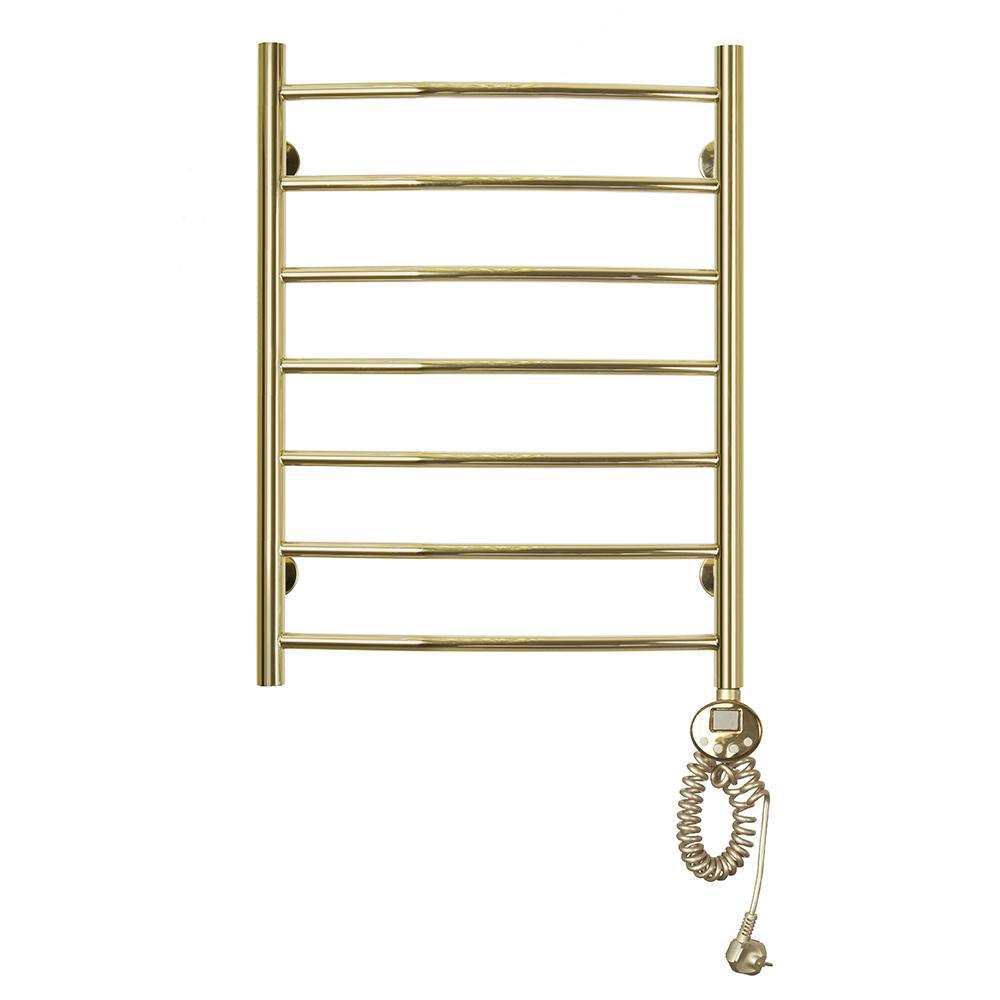 Изображение товара Полотенцесушитель электрический Domoterm Калипсо П7 ER 500x700 мм 300 Вт с терморегулятором лесенка цвет золотой