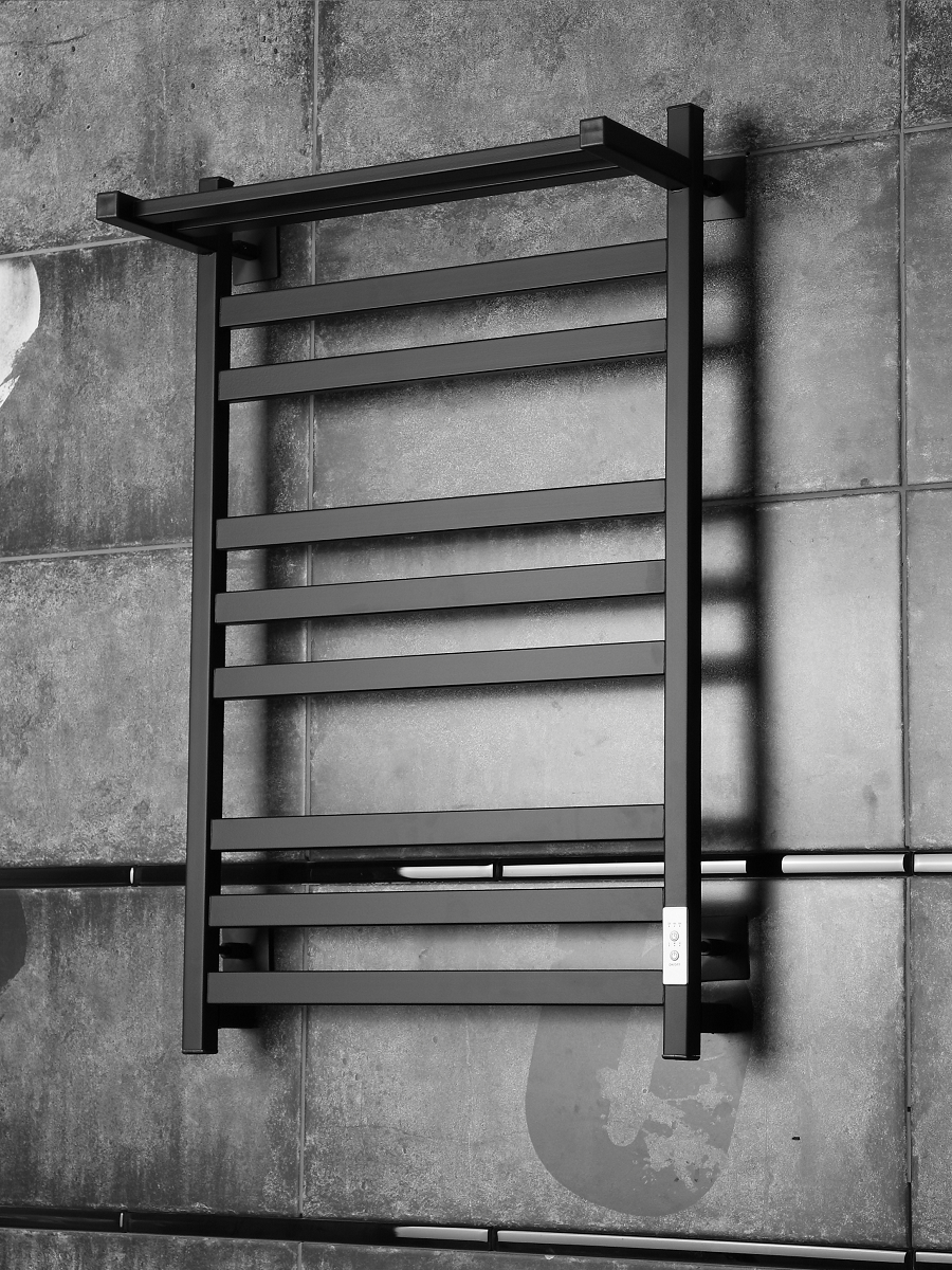 Изображение товара Электрический полотенцесушитель TermoPrime лесенка 800x500 мм 100 Вт с терморегулятором и полкой че