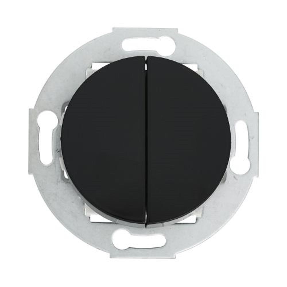 Изображение товара Выключатель встраиваемый Экопласт LK Vintage 881308-1 2 клавиши цвет черный