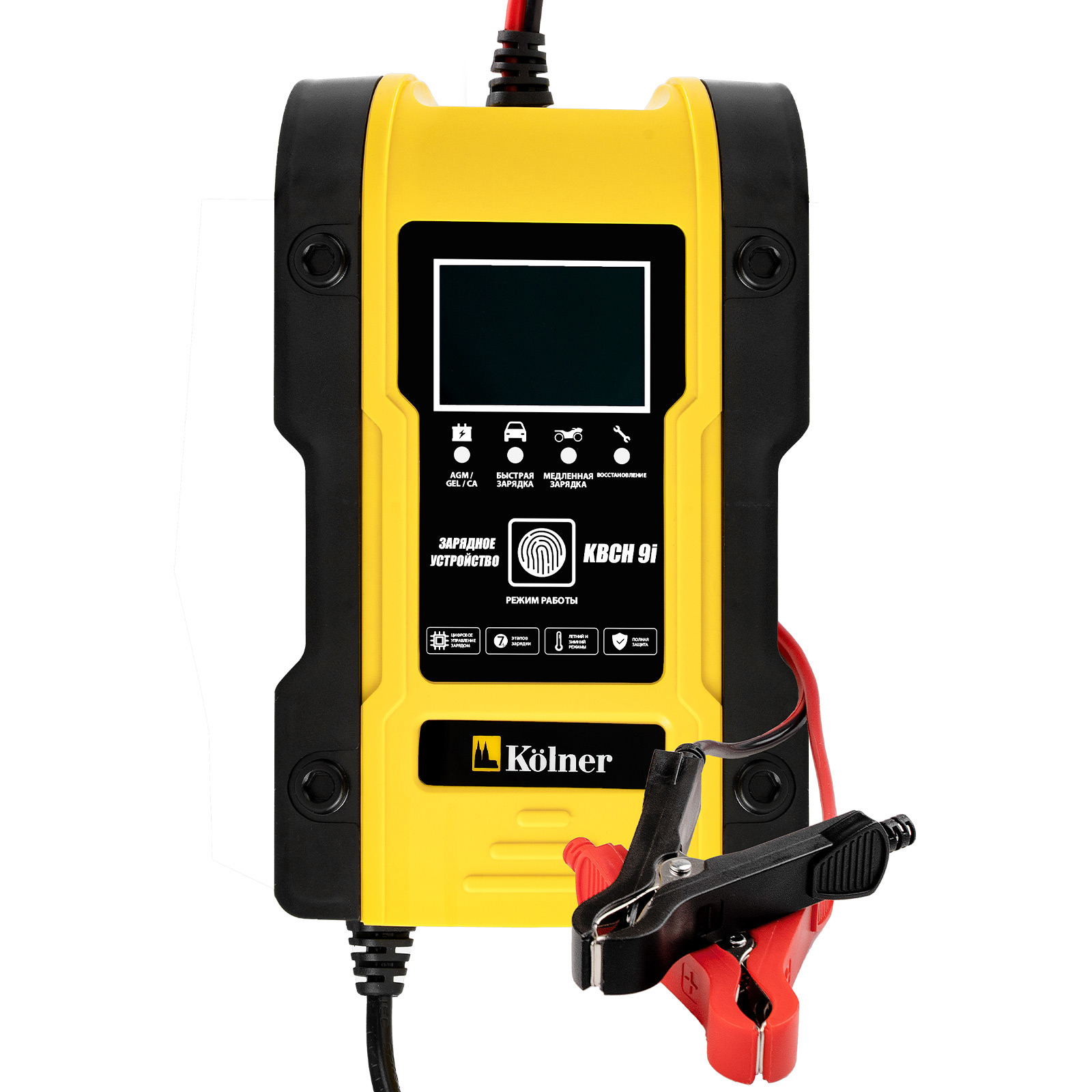 Изображение товара Зарядное устройство Kolner KBCH 9i для автомобильных аккумуляторов 12/24 В автоматическая